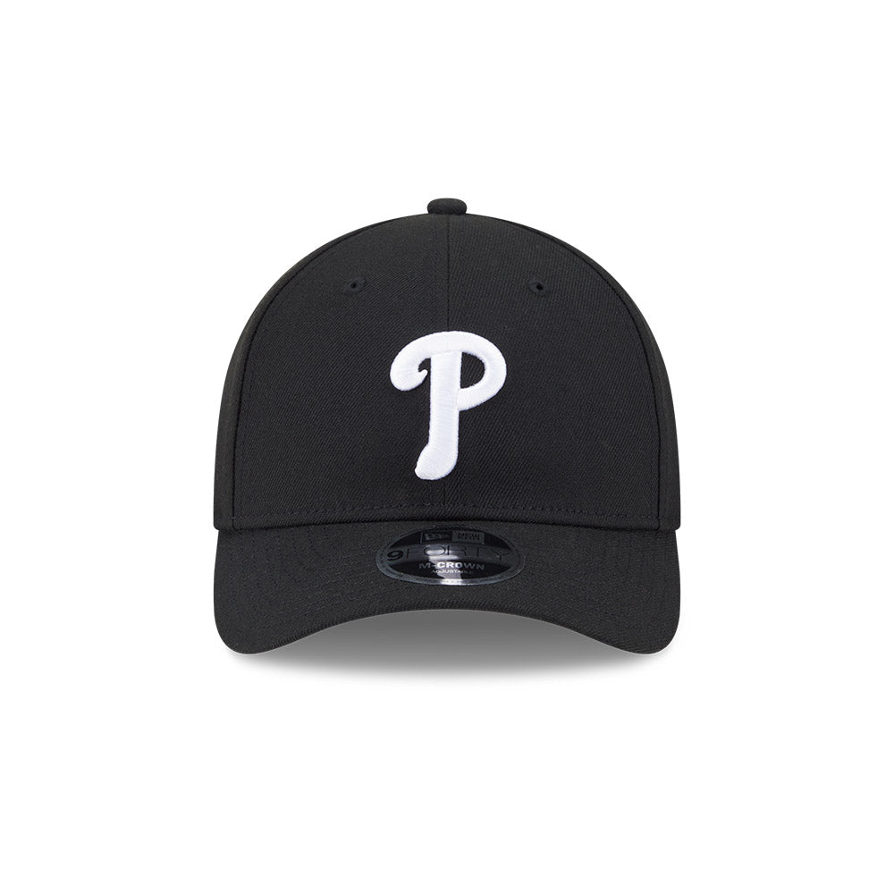 Philadelphia Phillies New Era Black/White 9FORTY M-Crown Adjustable Hat、mySite、vikingsvslions