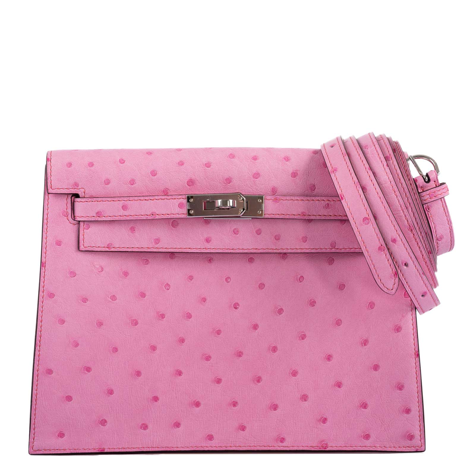 Hermès Kelly Danse II 5P Bubblegum Pink Ostrich Palladium Hardware、mySite、garminoutage.com