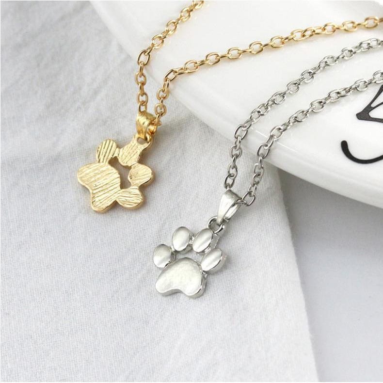 Pet Paw Necklaces Silver or Gold Tone, Affordable Fashion Jewelry、mySite、g9winljtr
