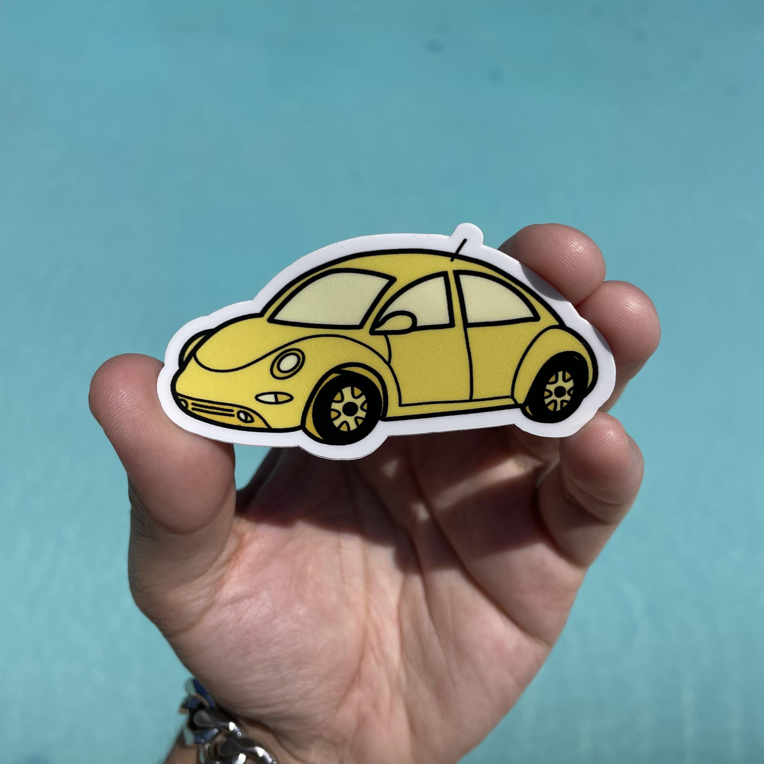  Yellow Bug Car Aesthetic Sticker、mySite、elrpsem3k