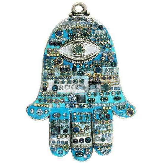 Michal Golan Abalone and Swarovski Crystal Wall Hamsa、mySite、topwebapps