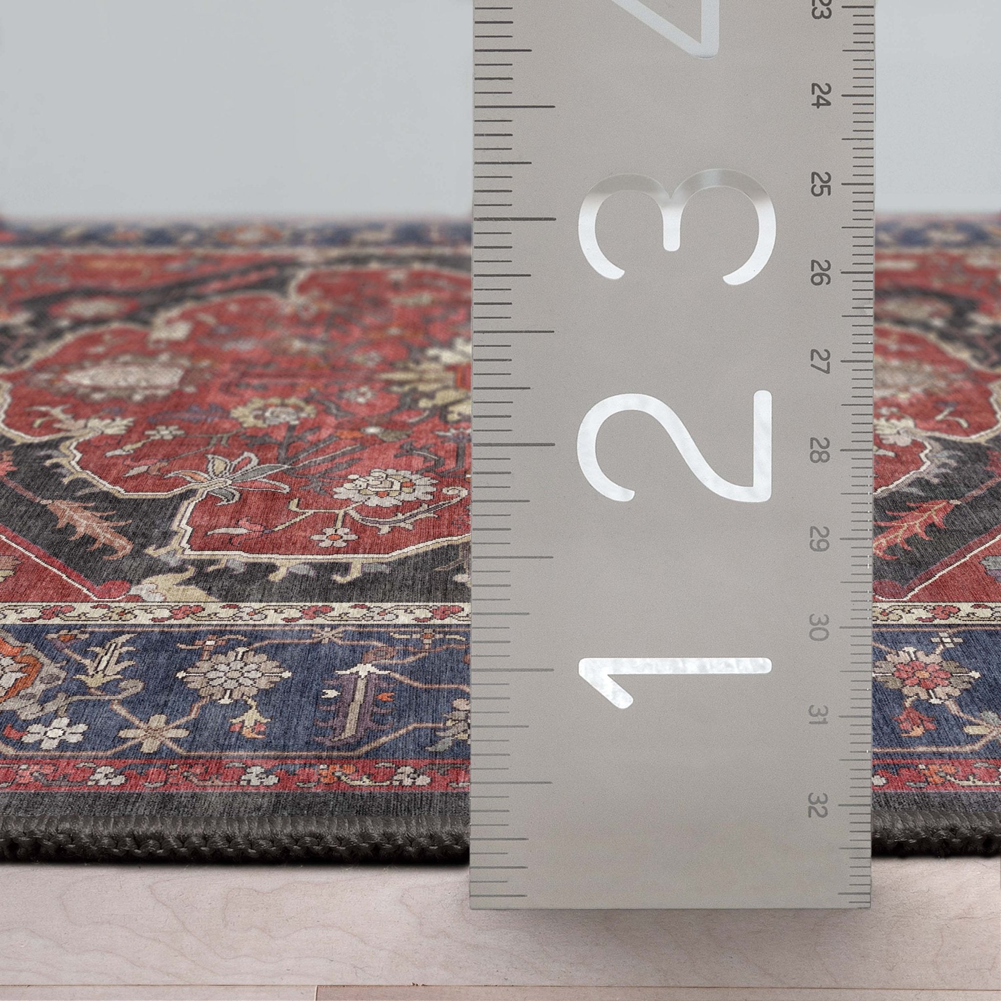 Jaipur Vintage Medallion Botanical Red Rug – Easy Clean, Stylish Elegant Design、mySite、gigharbornorthrealestate