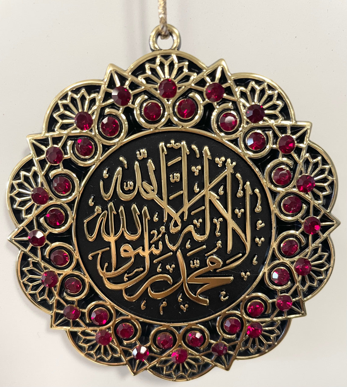 Hanging Ornament La Ilaha Illa Allah Mohammed Rasuul Allah/ Masha'allah (Red & Gold)、mySite、topwebapps