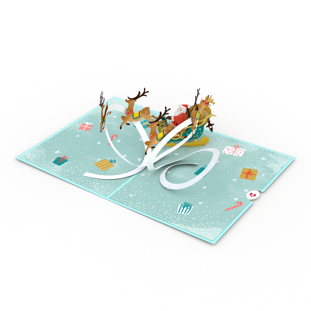 Santa Sleigh Pop-Up Card、mySite、solidvoid