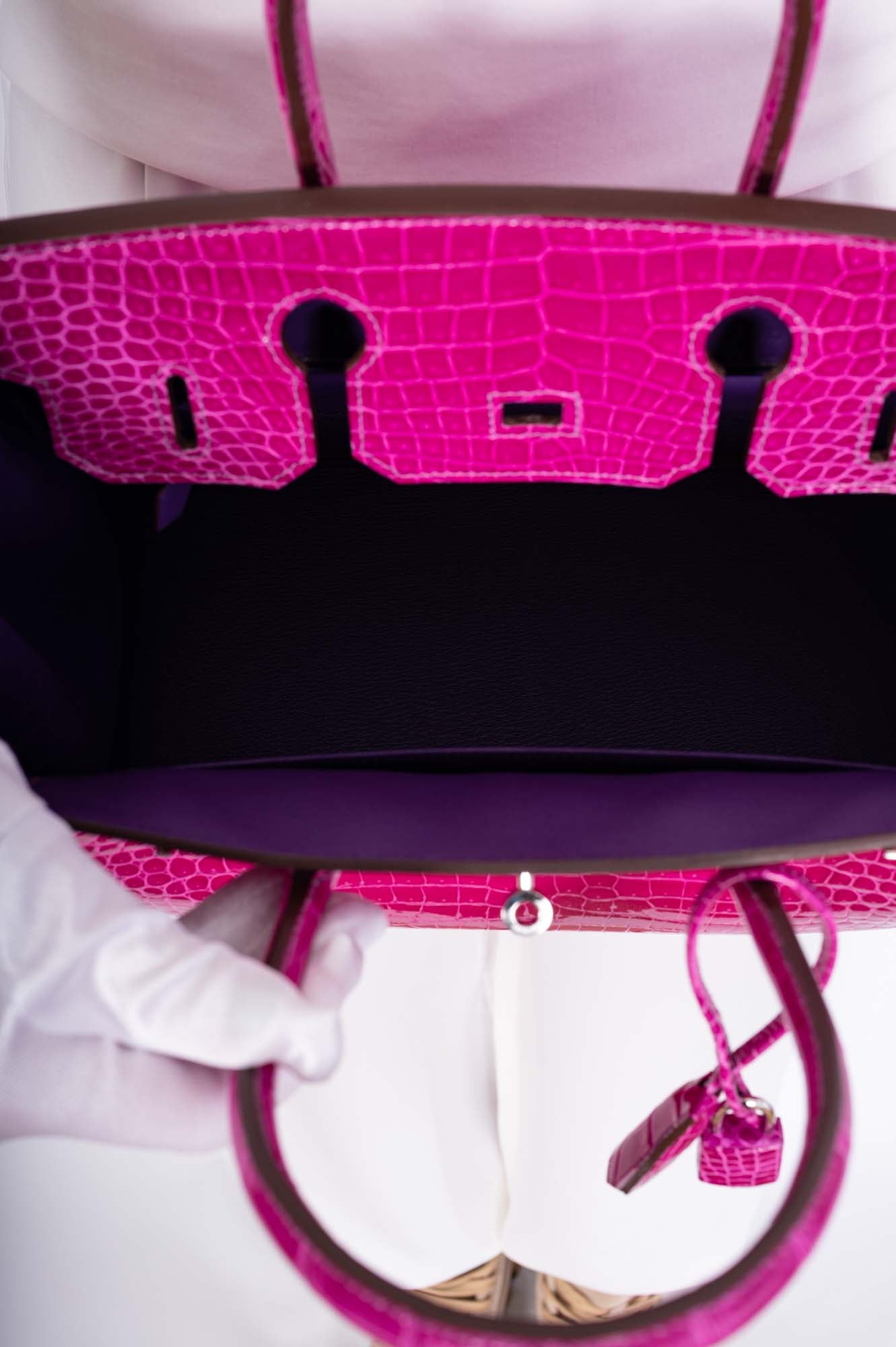 Hermès Birkin 30 HSS Rose Scheherazade Porosus Crocodile, Cassis Interior Palladium Hardware、mySite、garminoutage.com