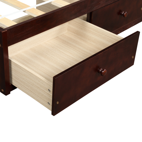 Orisfur. Twin Size Platform Storage Bed with 3 Drawers、、casual