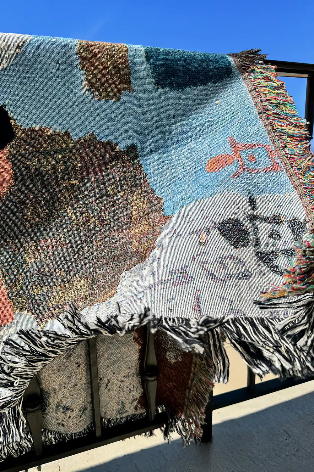 Paul Klee Blue Abstract Woven Throw Blanket、mySite、gigharbornorthrealestate