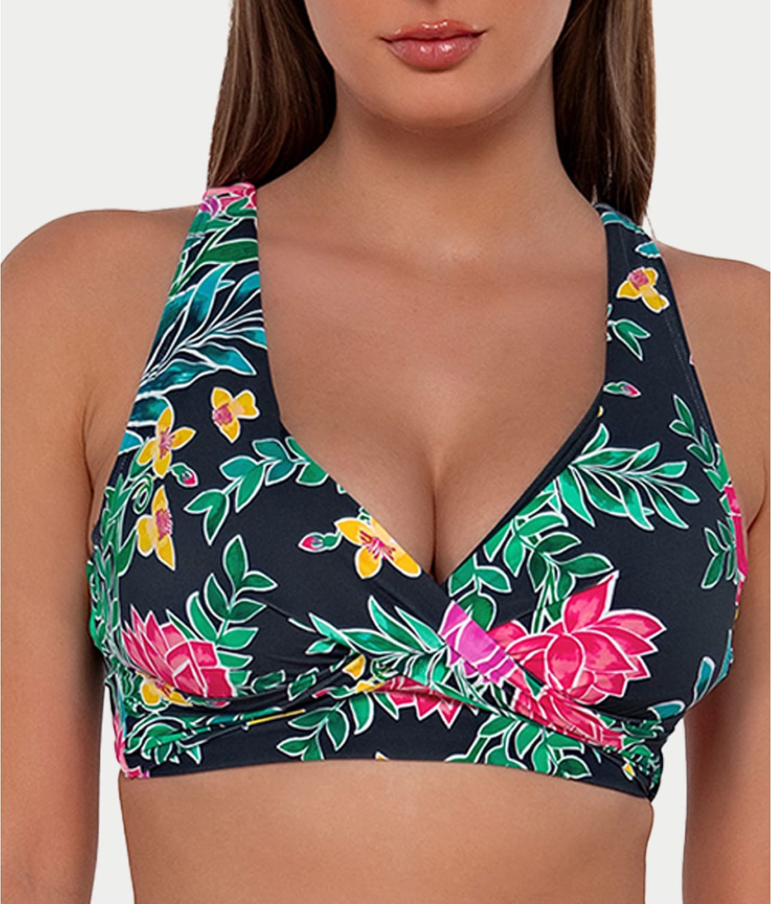 Printed Elsie Underwire Wrap Bikini Top、mySite、bengalsvssteelers