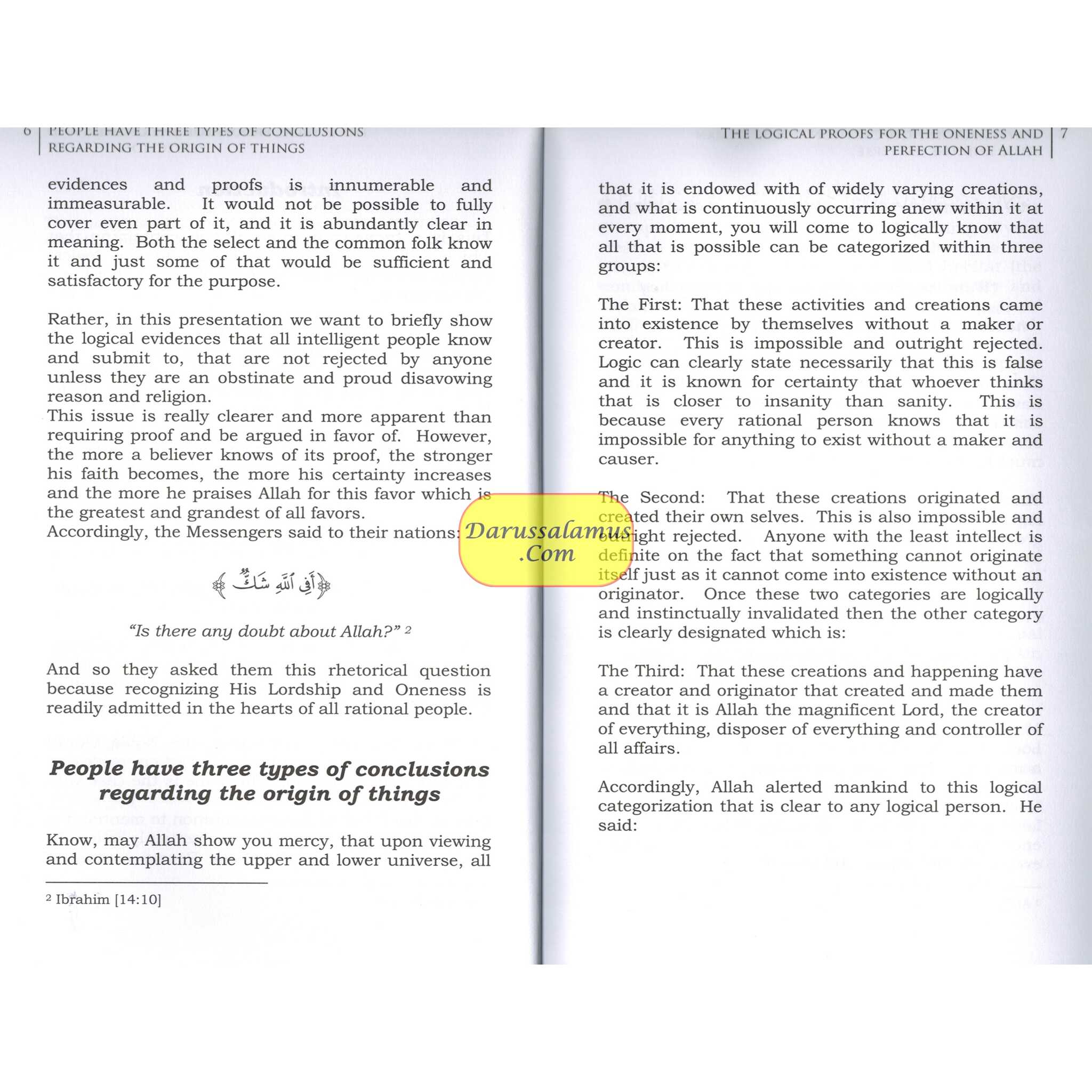 Logical Proofs for the Oneness & Perfection of Allah By Ash-Shaykh Abdur Rahman bin Naasir As-Sa'dee、mySite、topwebapps