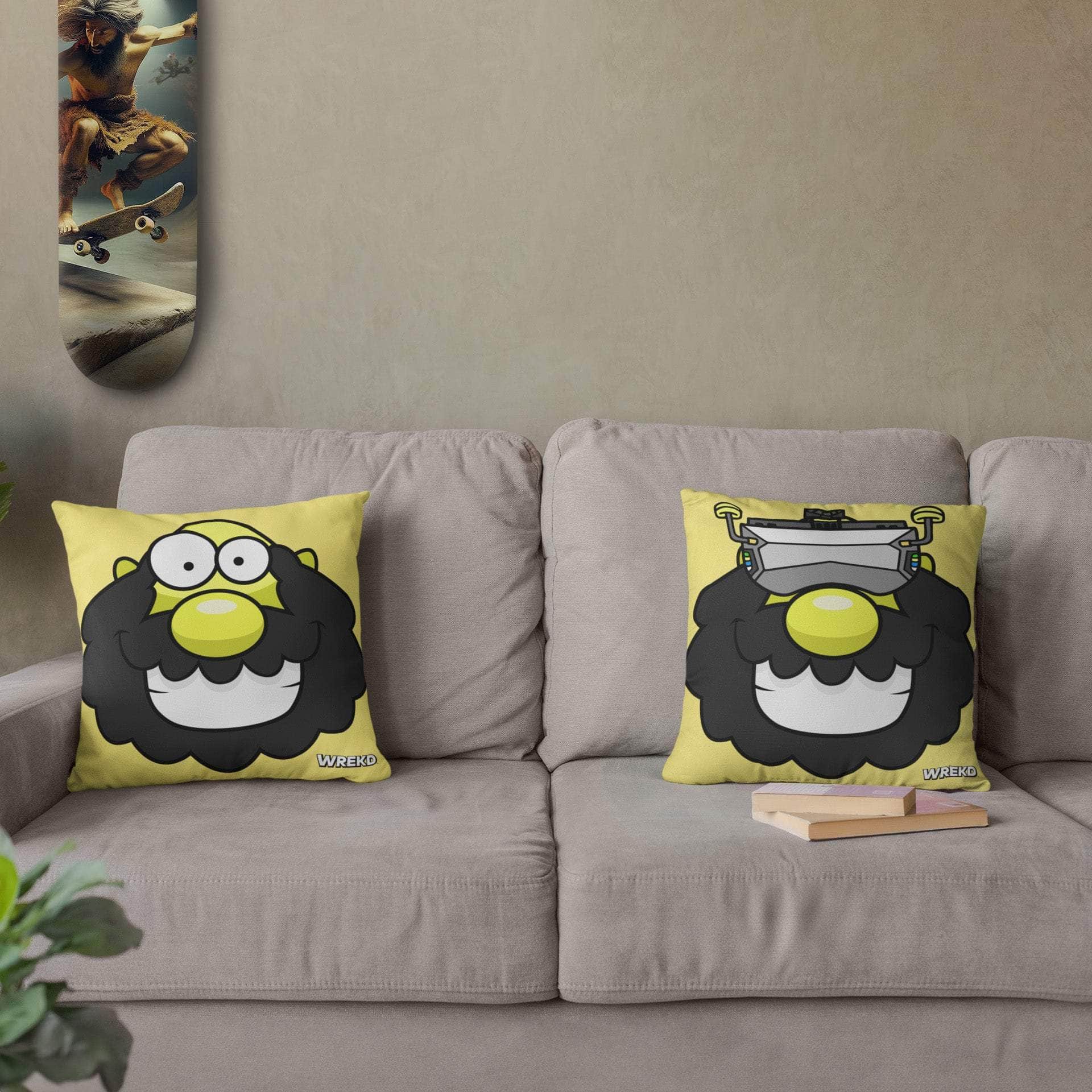  FPV Kaveman Square Pillow by WREKD Co. - Choose Size、mySite、merchandisen