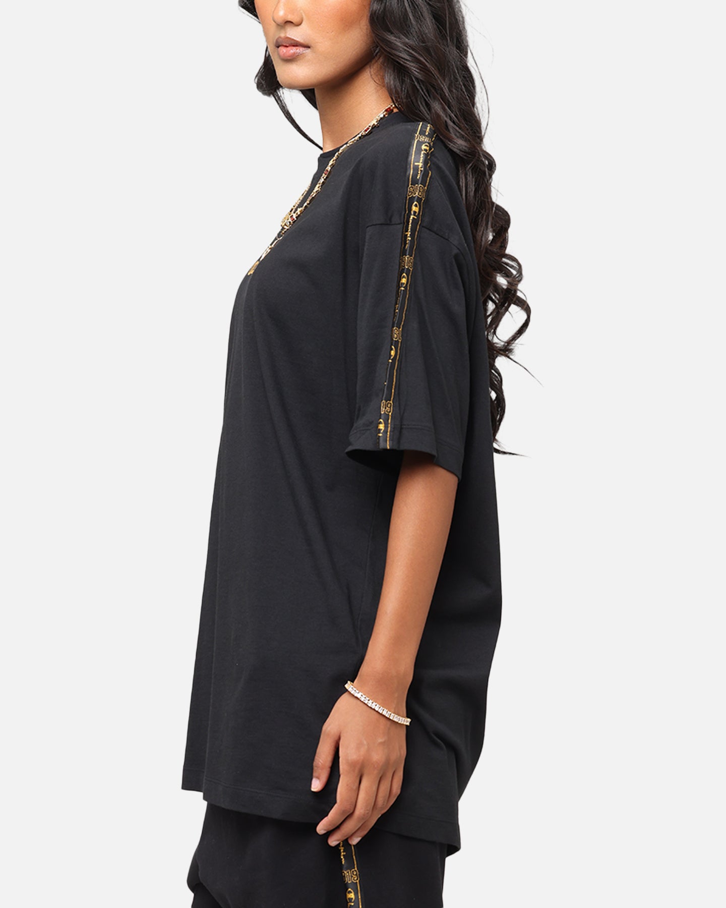 Champion Lux Taping T-Shirt Black、mySite、zt4zffjzw