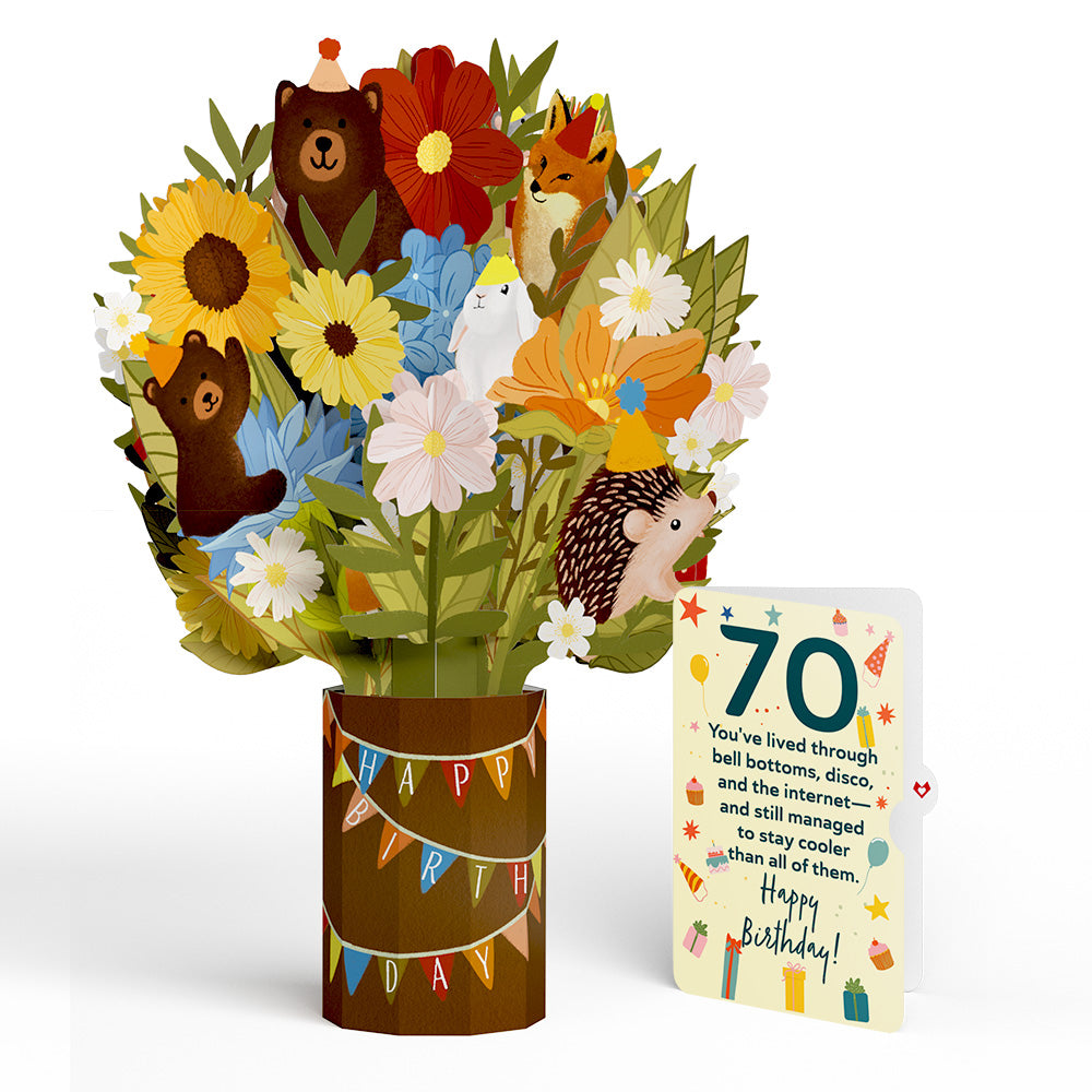 Woodland 70th Birthday Party Bouquet and Sentiment Set、mySite、solidvoid