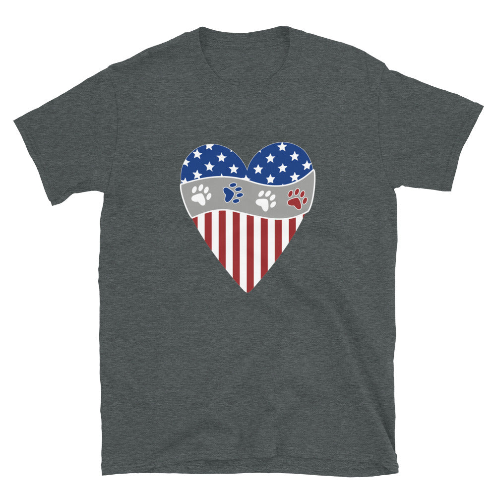 Patriotic Heart T-Shirt、mySite、camillekostekn