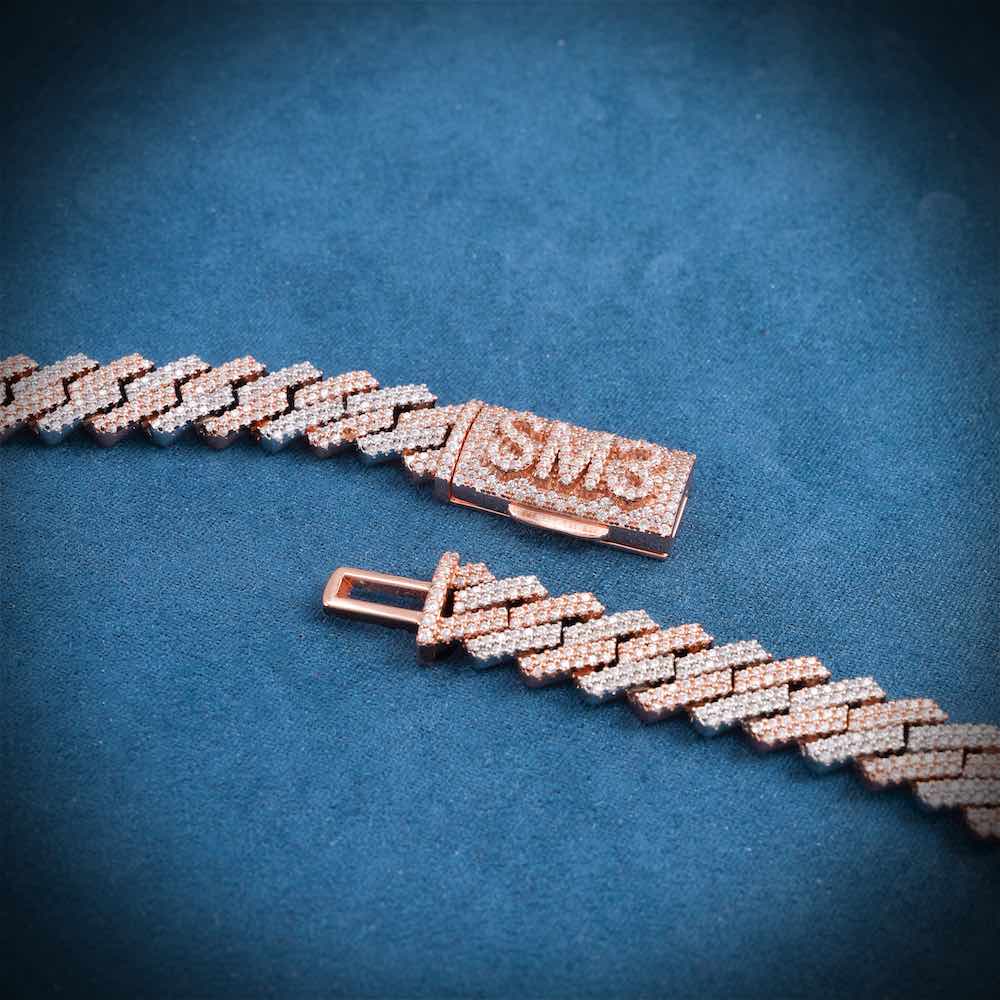 12MM Custom Clasp Two-Tone Cuban Link Chain 14K Gold、mySite、hinf8tx79