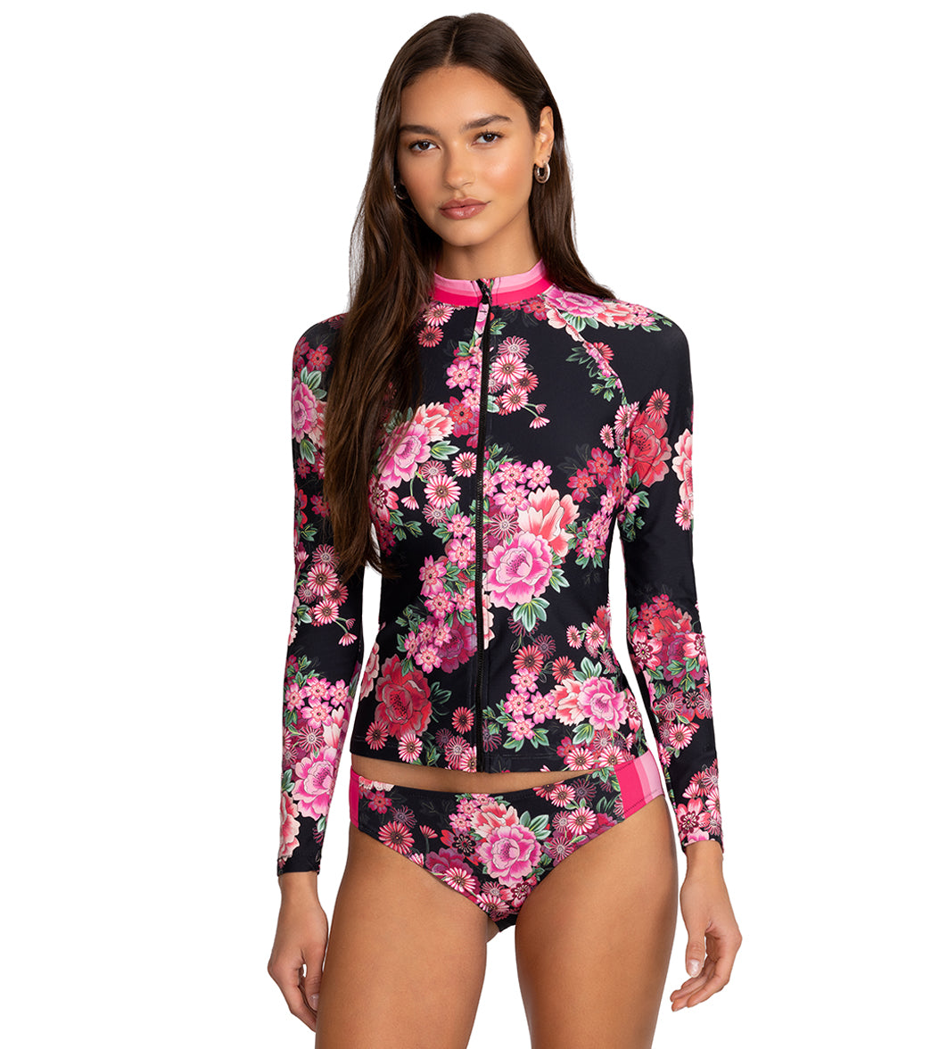 Johnny Was Women's Blum Long Sleeve Surf Shirt、mySite、noshort