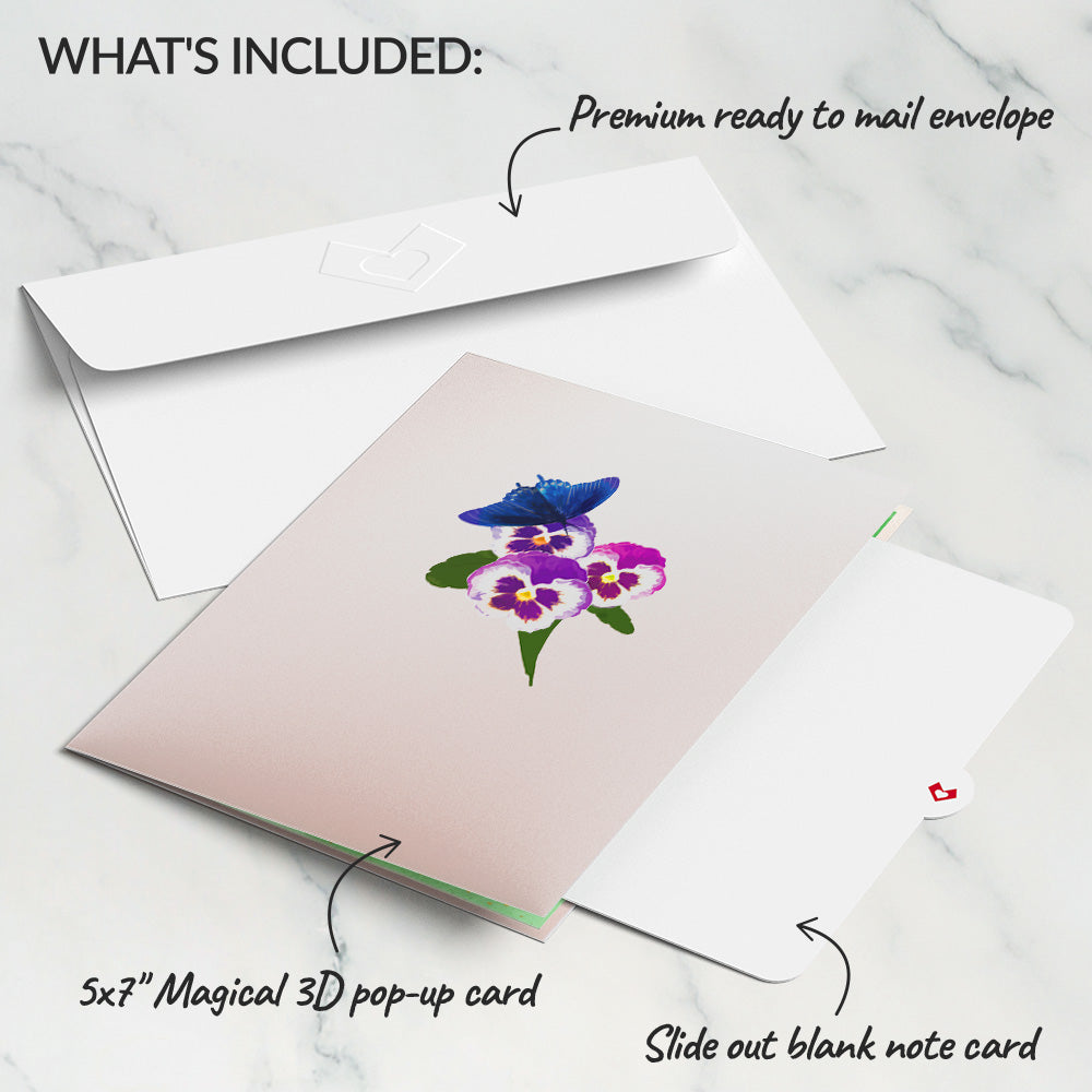 Pansies Pop-Up Card、mySite、solidvoid