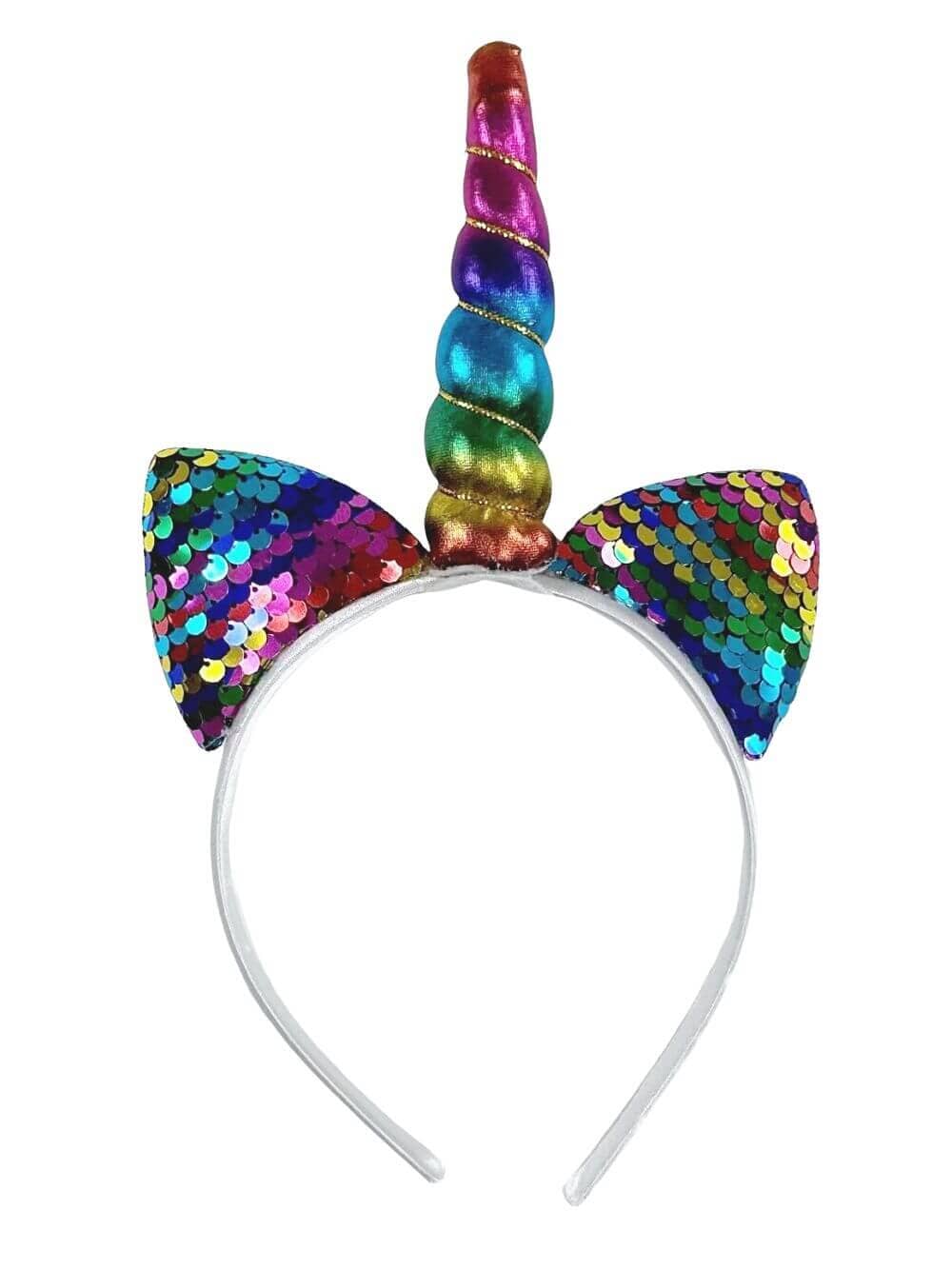 Rainbow Unicorn Girls Headband Ears, Kid or Adult Size Costume Accessories、mySite、camillekostekn