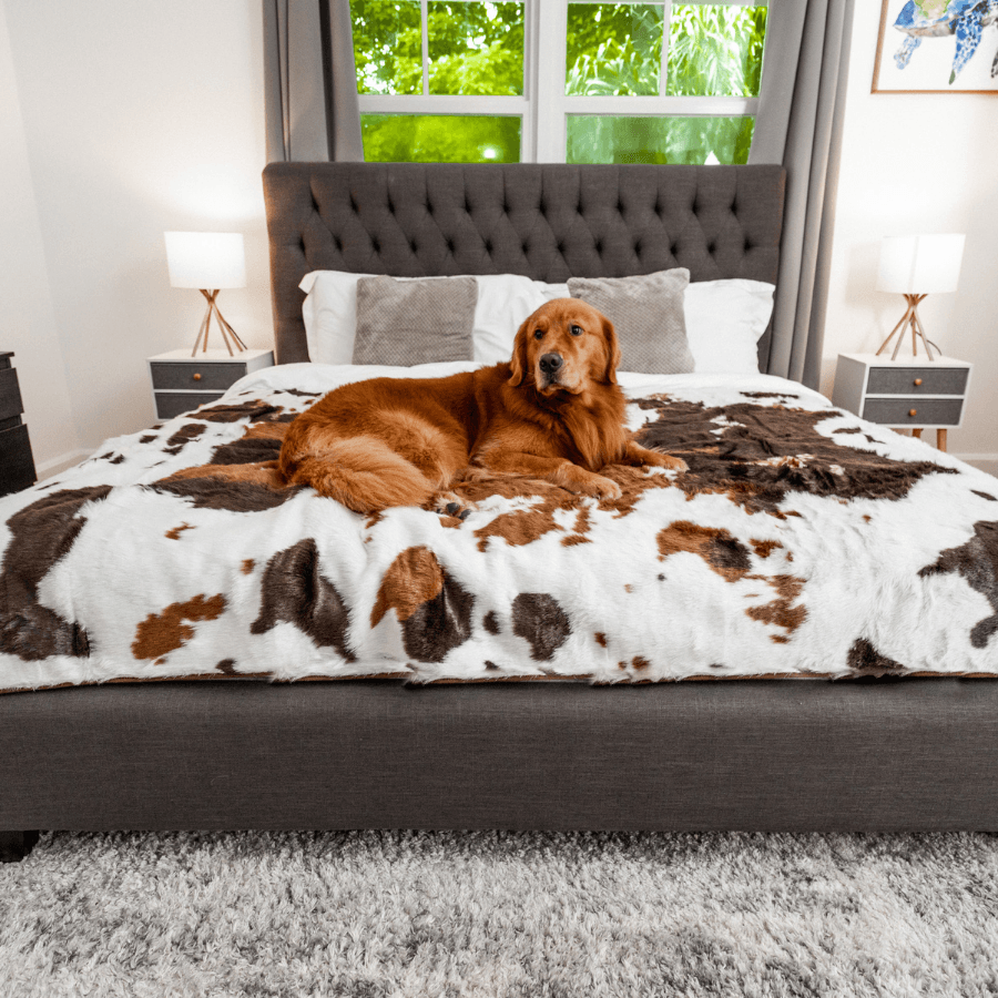 PupProtector™ Waterproof Throw Blanket - Brown Faux Cowhide、mySite、solidvoid