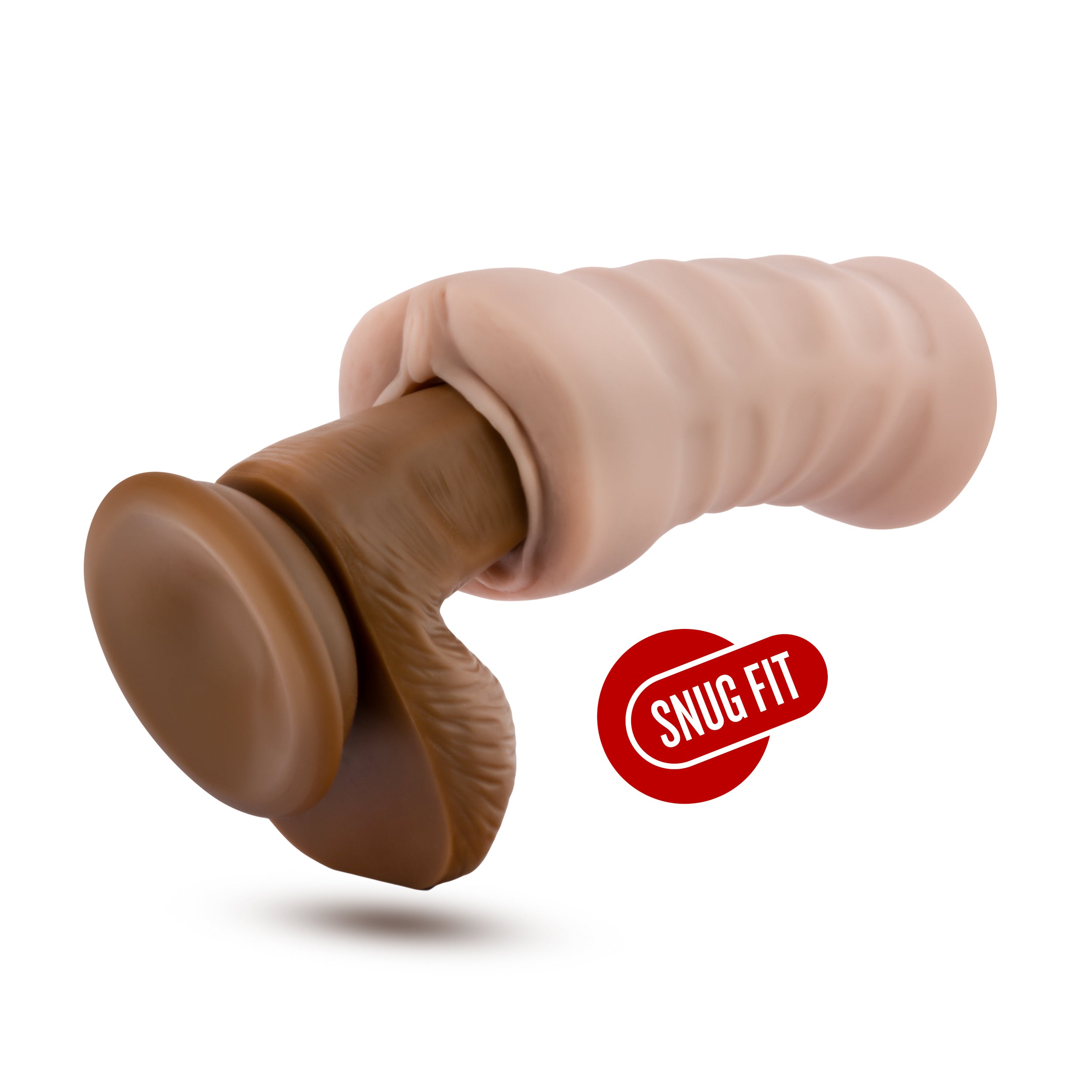 Enlust By Blush® | Destini Vibrating AI Male Masturbator Tight & Nubbed Canal With Vibrating Bullet - Made With X5® Plus Ultra Soft Realistic Vaginal Feel - Beige、mySite、bottomscart
