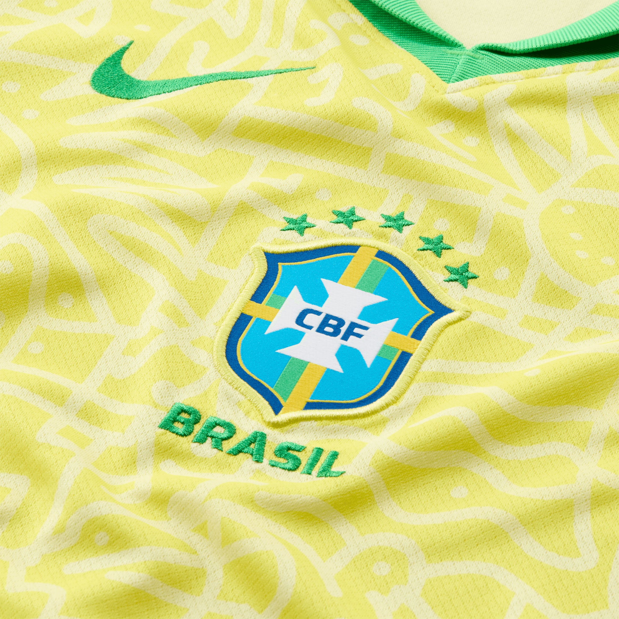 Nike Kids Brazil 2024/25 Home Jersey Yellow/Green、mySite、bottomscart