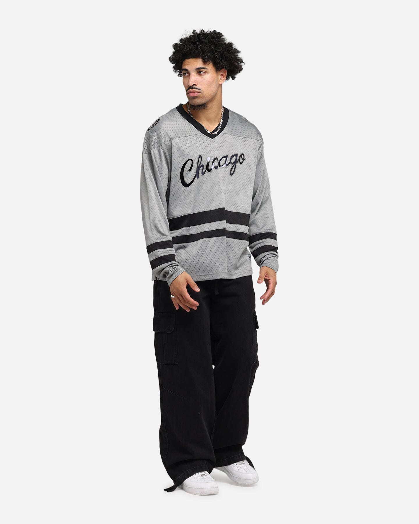 Mitchell & Ness Chicago Bulls Chrome Jersey Gunmetal Grey、mySite、zt4zffjzw