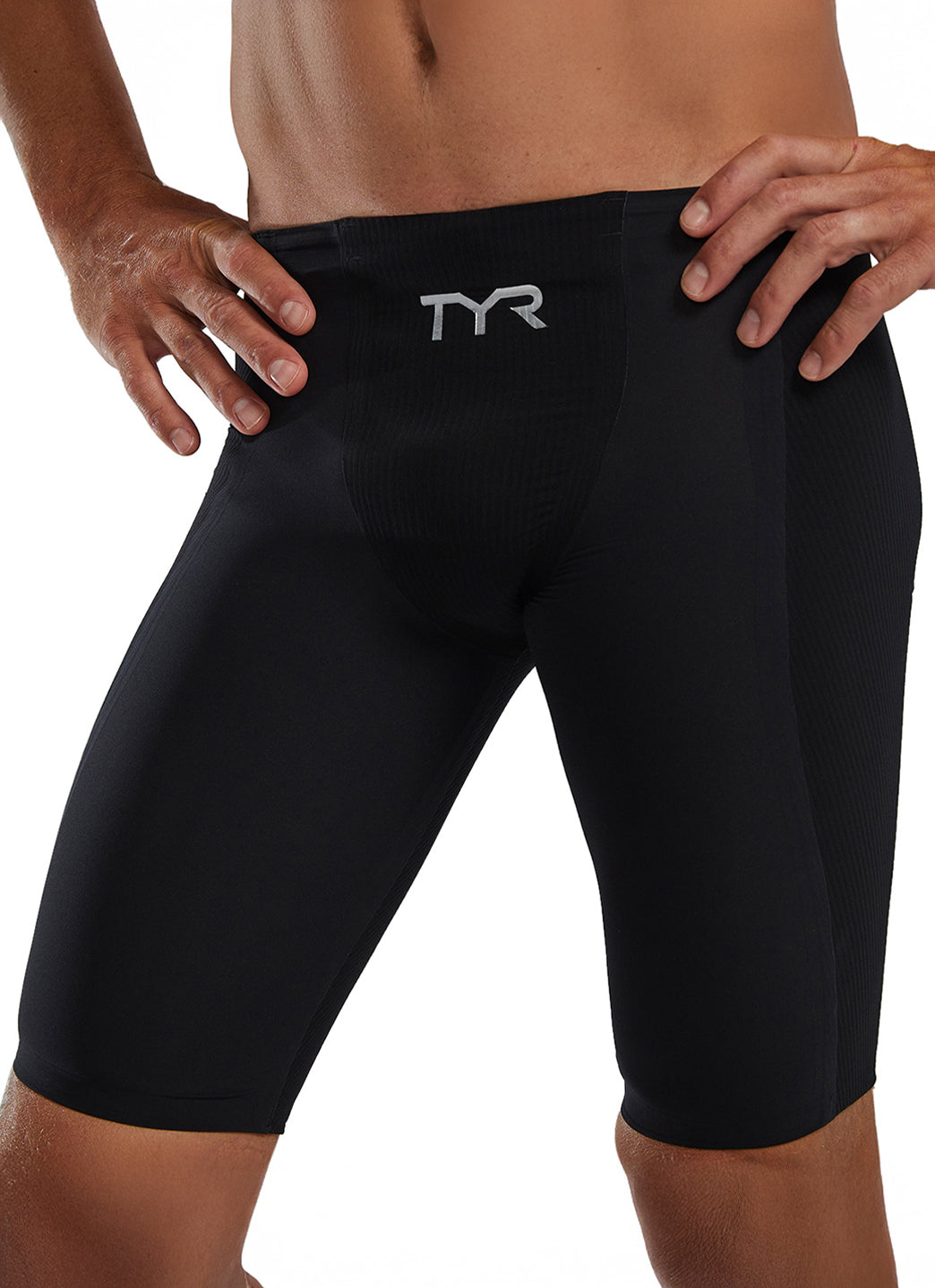 TYR Men's Solid Shockwave High Waist Jammer Tech Suit Swimsuit、mySite、noshort