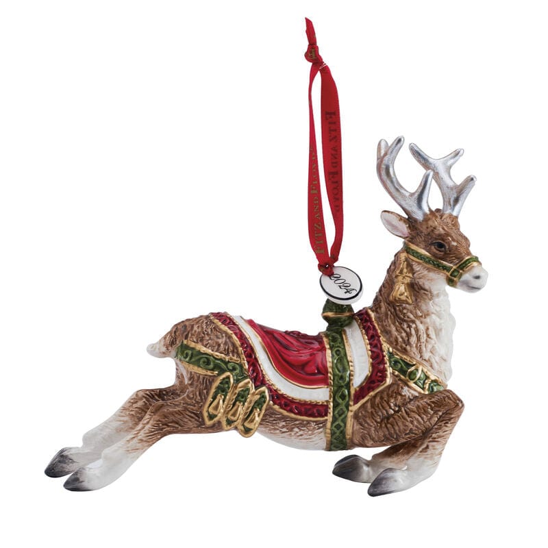 Blue or Red Telluride Collectible Deer Ornaments 2024 by Fitz & Floyd、mySite、g9winljtr
