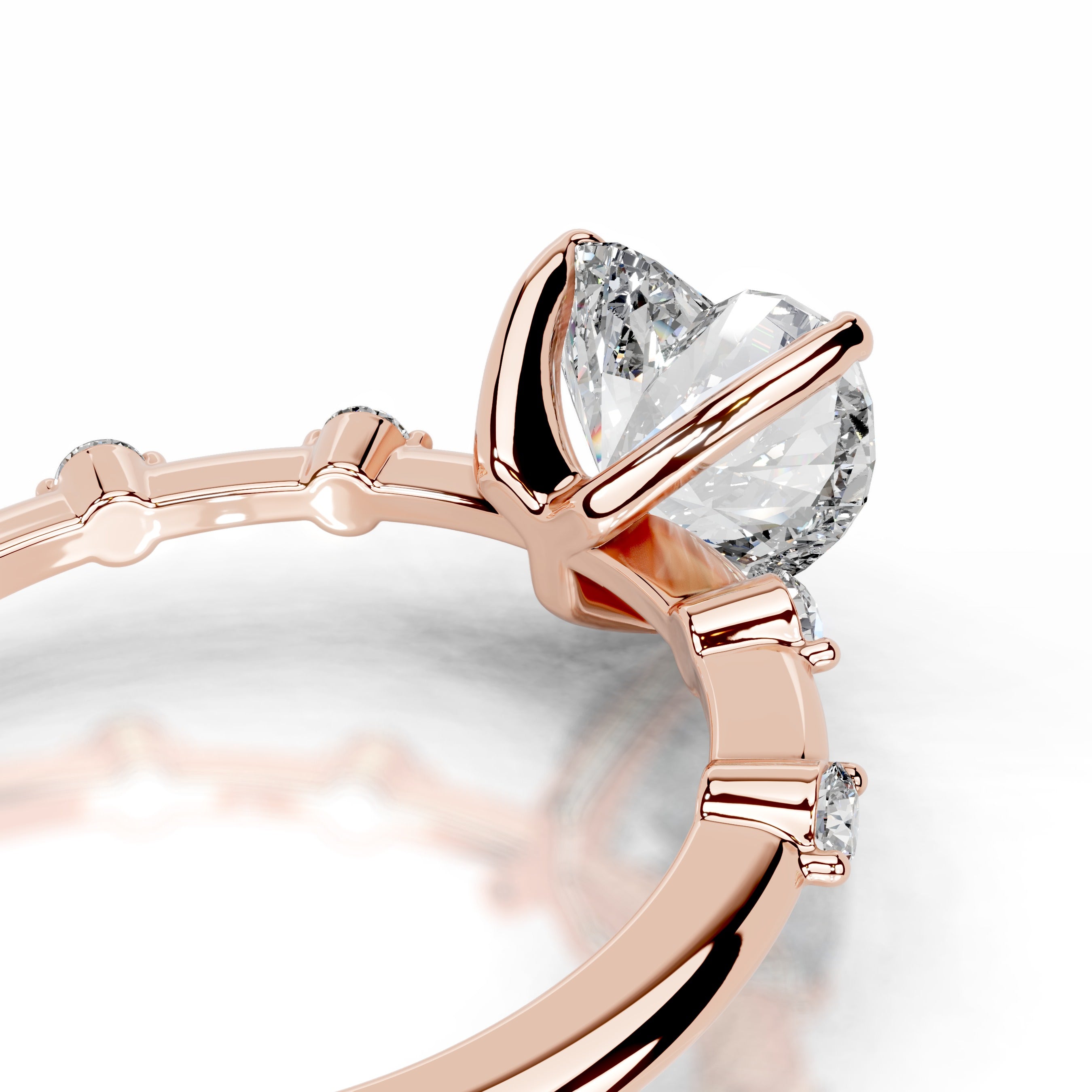 Ninnette Lab Grown Diamond Ring - 14K Rose Gold、mySite、hinf8tx79