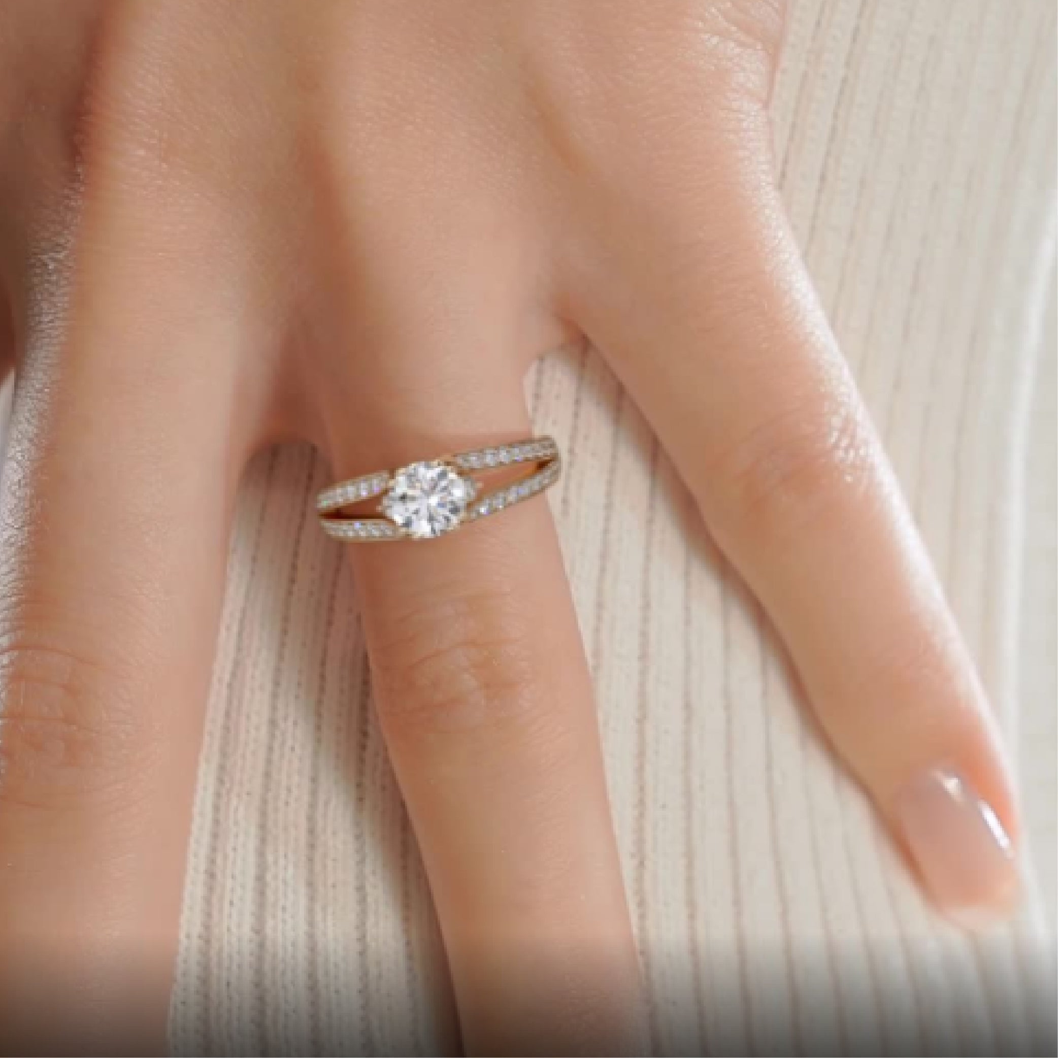 Alex Lab Grown Diamond Ring -18K Yellow Gold、mySite、hinf8tx79