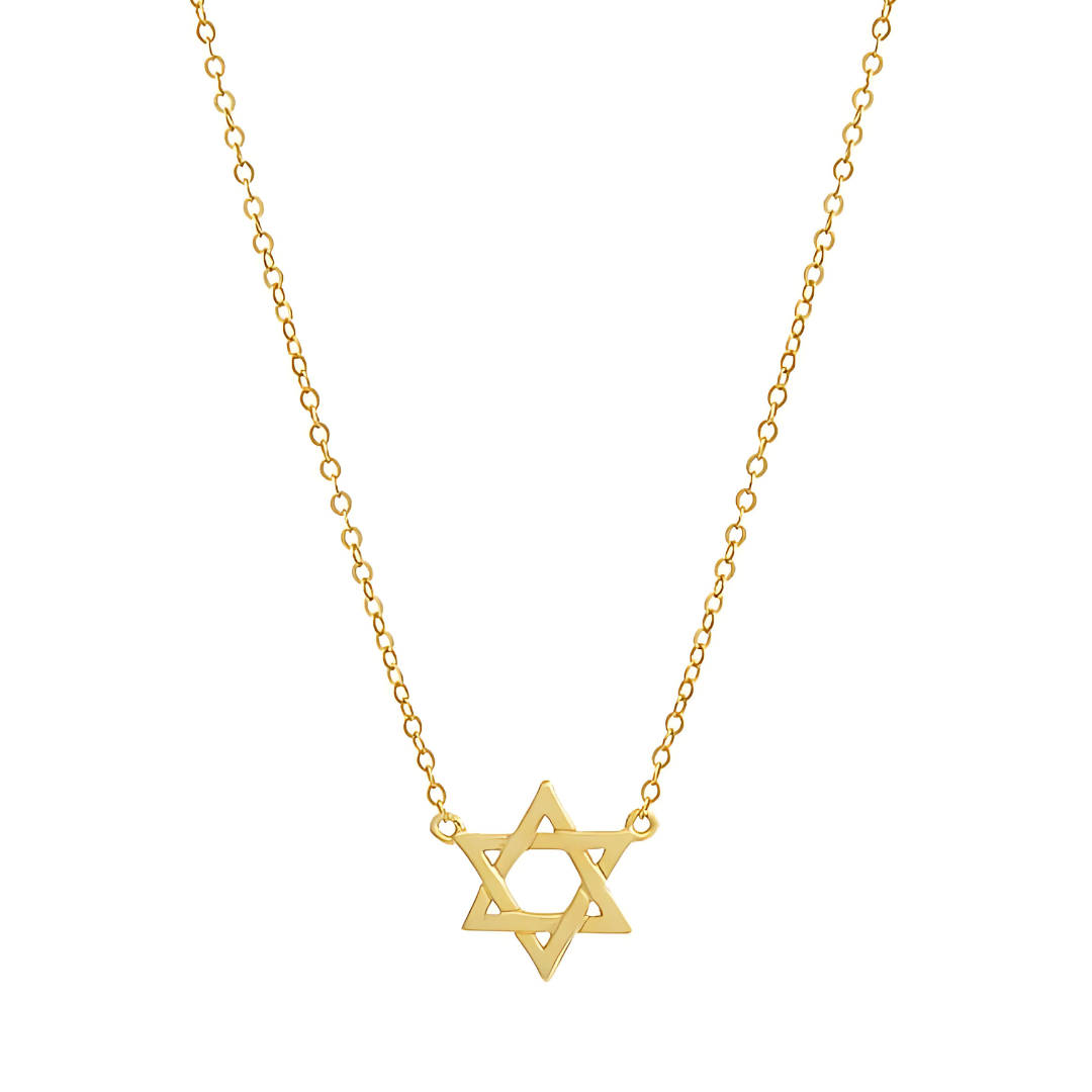 Gold-Plated Solid Star of David Necklace、mySite、topwebapps