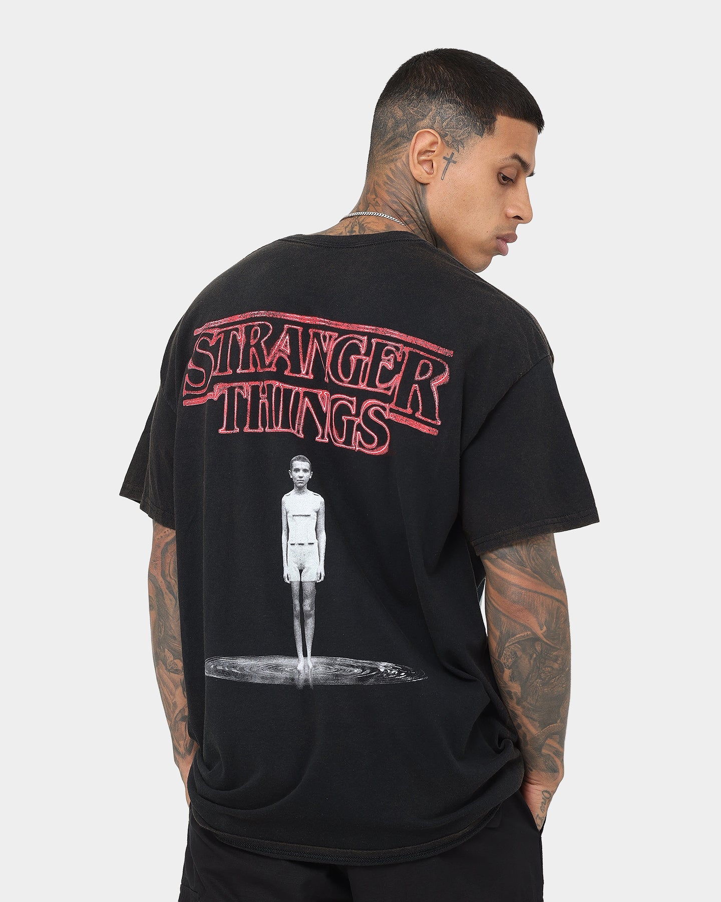 Goat Crew X Stranger Things Eleven Premium Vintage T-Shirt Black Wash、mySite、zt4zffjzw