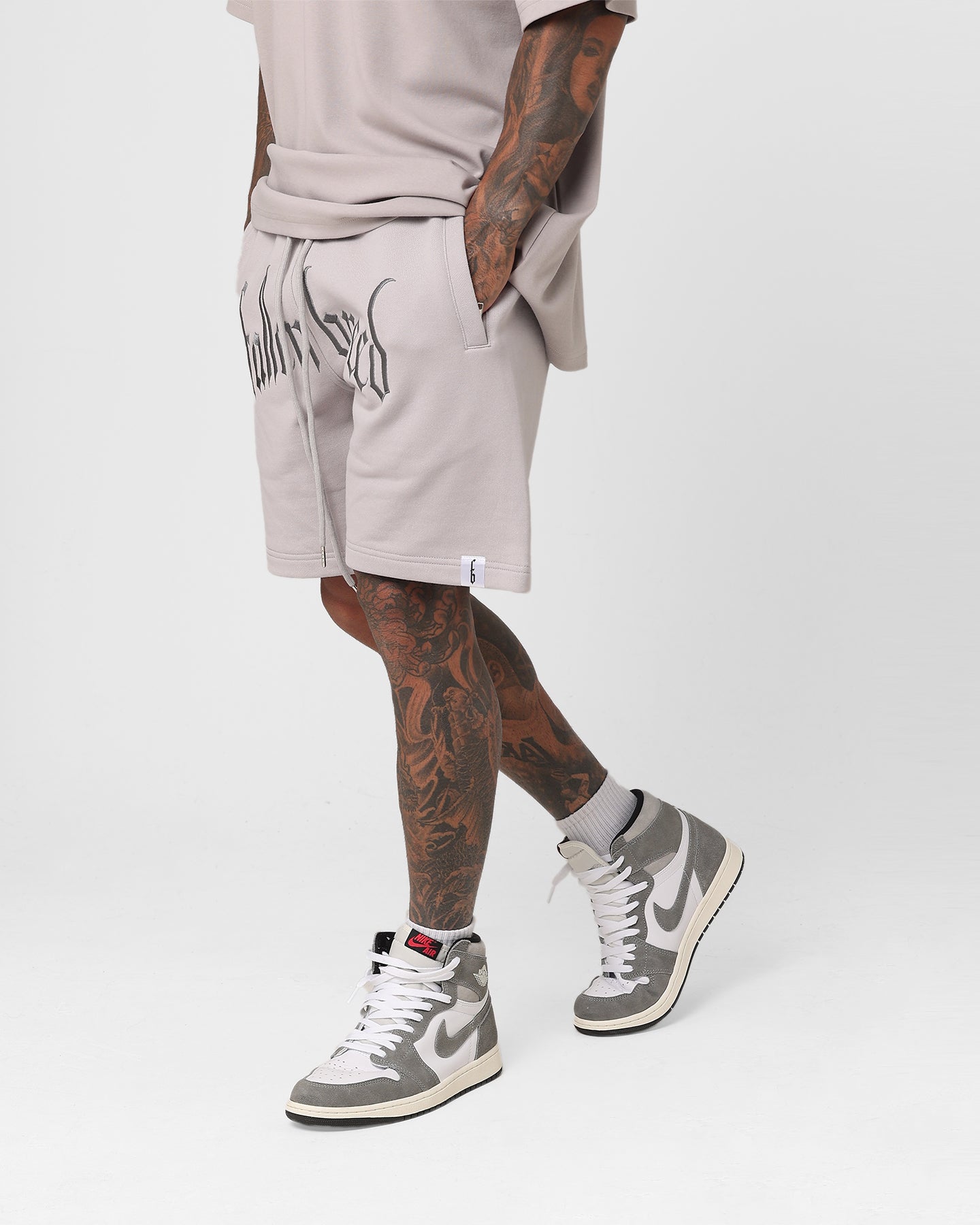 Fallen Breed Logo Sweat Shorts Light Grey、mySite、zt4zffjzw