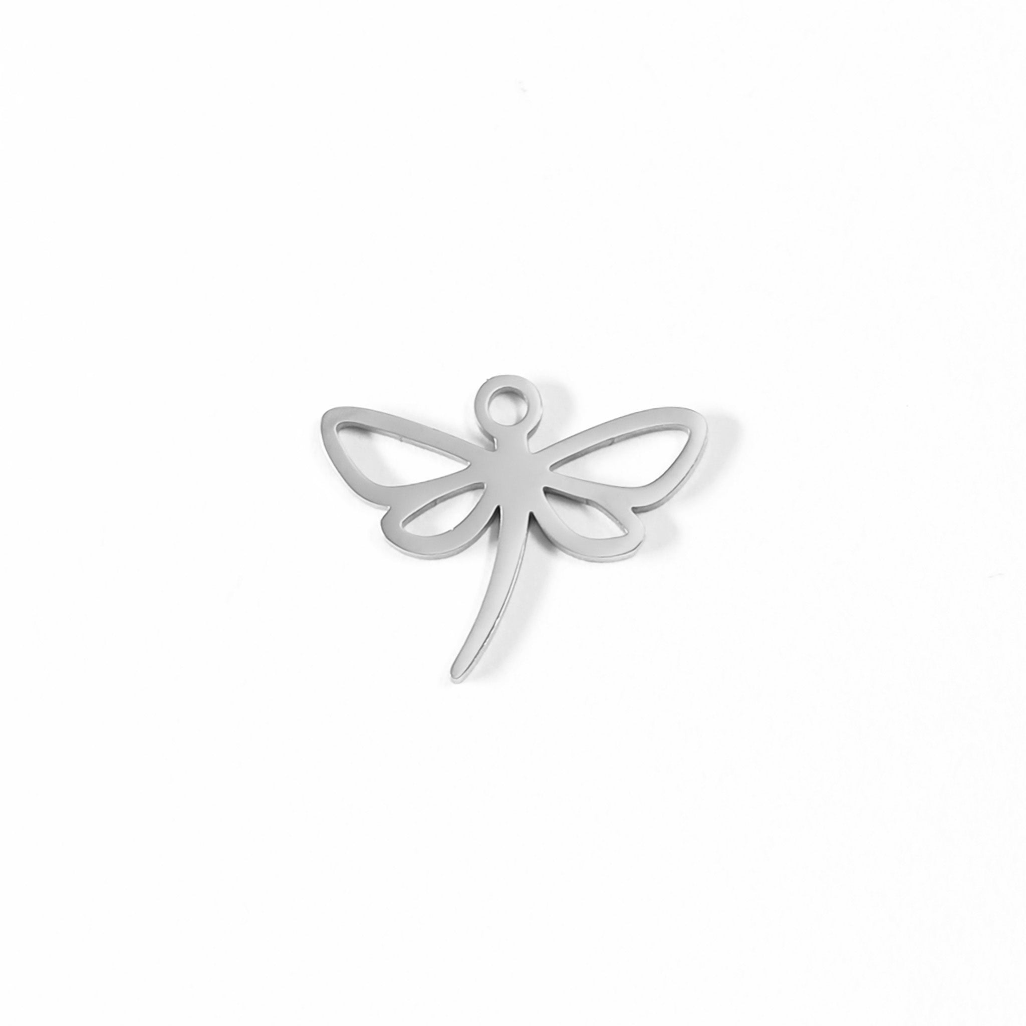 18K Gold PVD Stainless Steel Dainty Dragonfly Charm / PDL0091、mySite、dreamappss