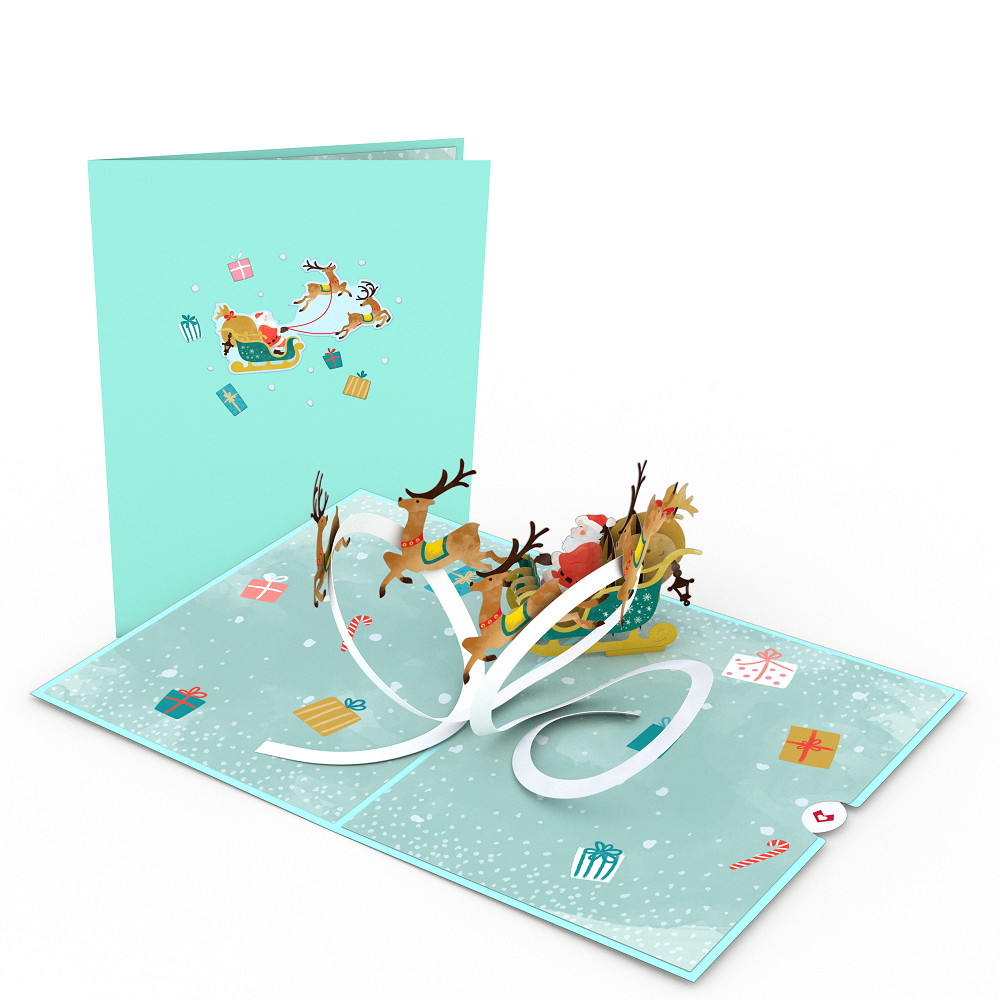 Santa Sleigh Pop-Up Card、mySite、solidvoid
