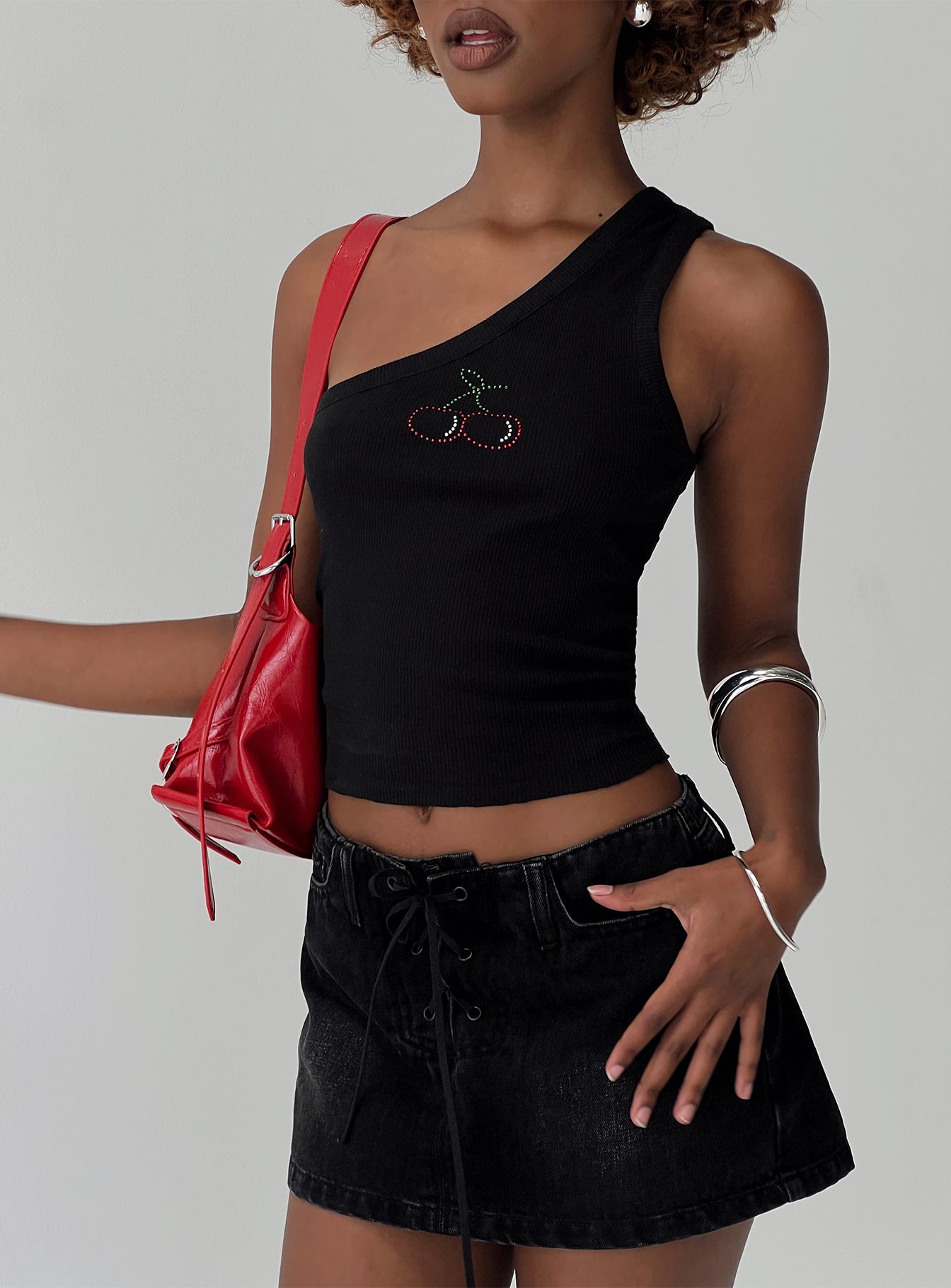 Amethysta Denim Skort Black、mySite、solidvoid