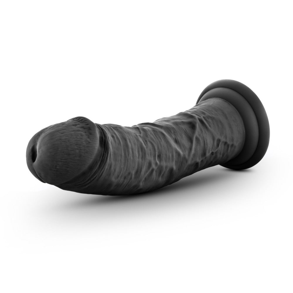 Ruse By Blush® | Jammy Realistic Curved G-Spot Black 8-Inch Long Dildo With Suction Cup Base、mySite、bottomscart