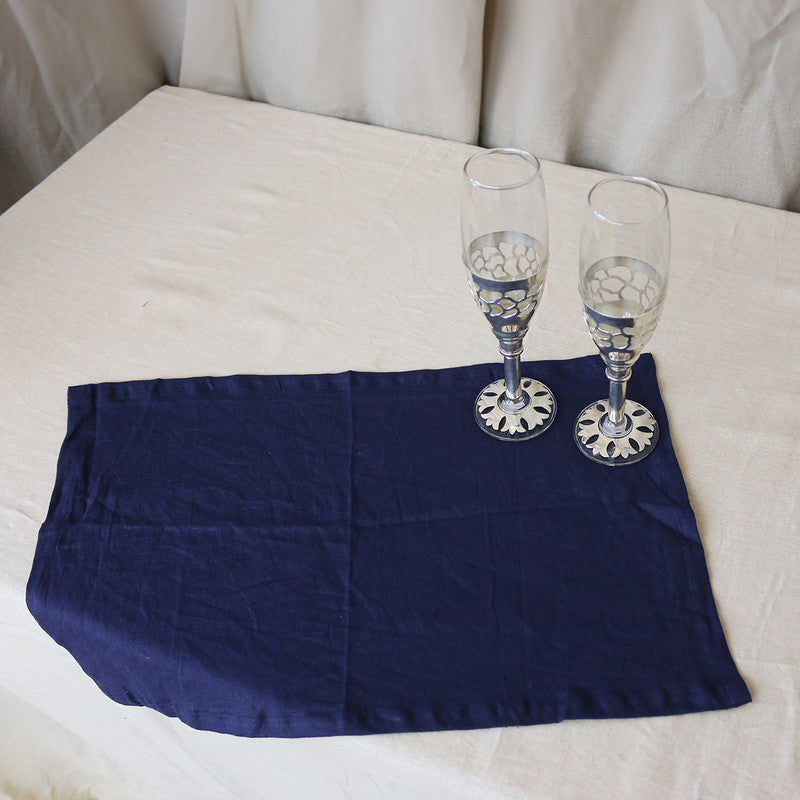 Pure Linen Table Mats | Set of 6 | Navy Blue、mySite、camillekostekn