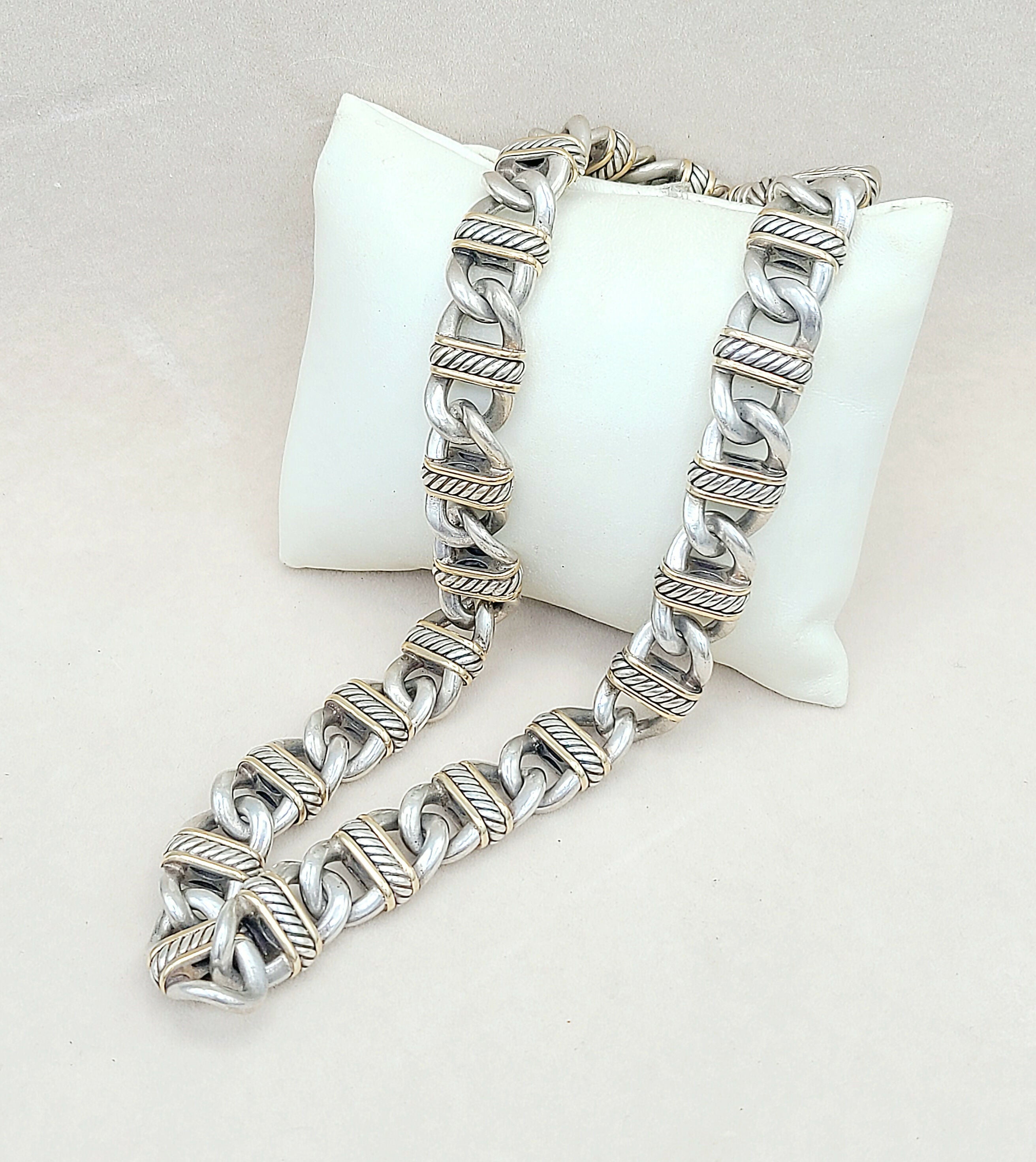 David Yurman 14mm聽Madison聽Link聽Necklace聽With Gold聽、mySite、hinf8tx79