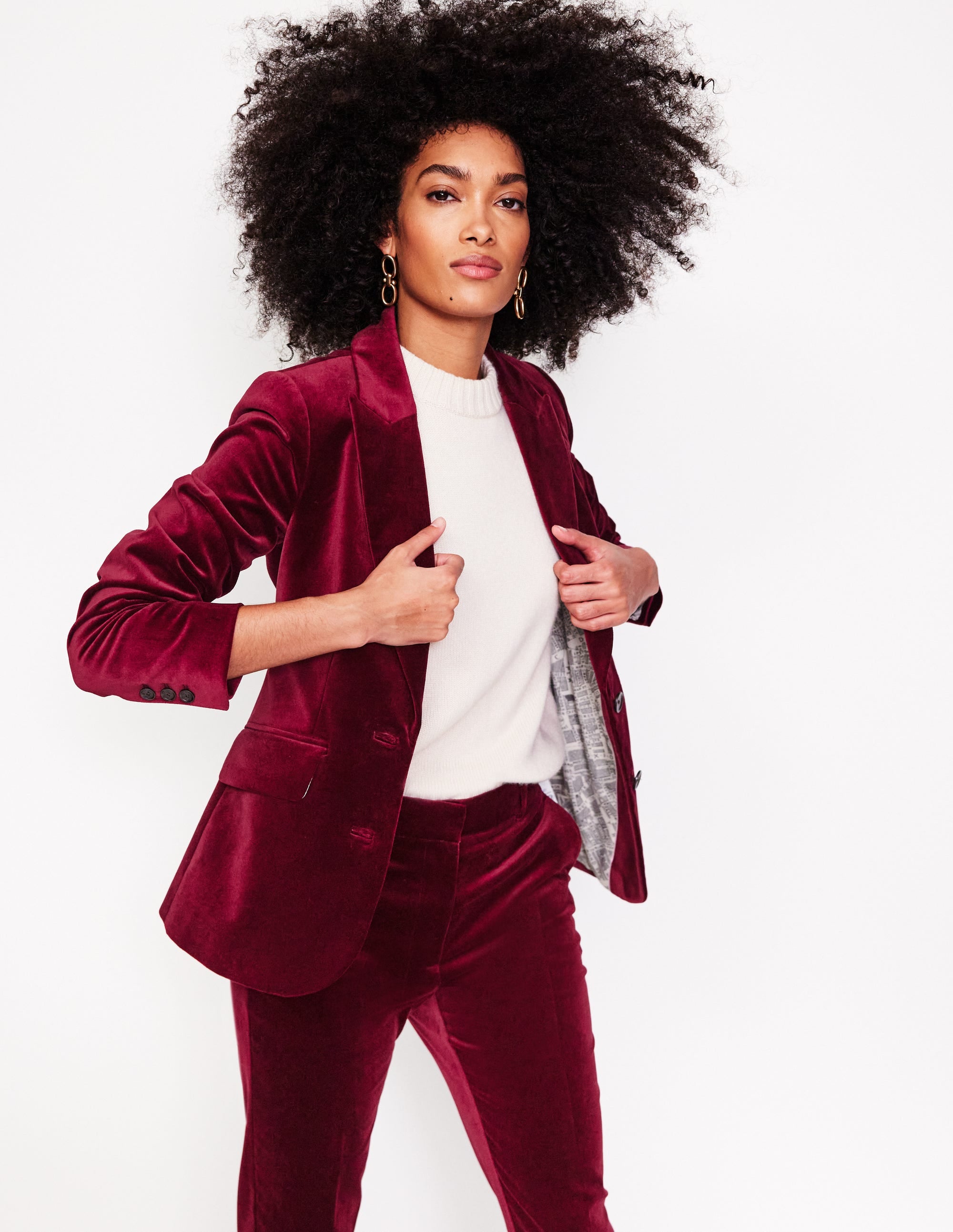  Marylebone Velvet Blazer-Cabernet、mySite、ashleygrahame