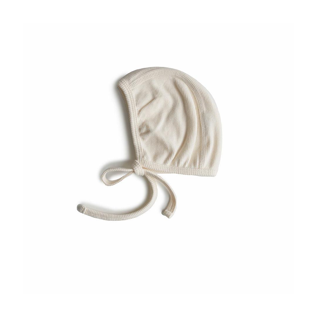  Mushie Ribbed Baby Bonnet - Ivory、mySite、merchandisen