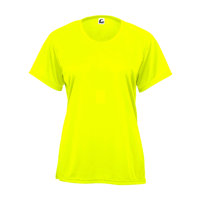 Badger C2 Women's S/S Tee - Safety Yellow、mySite、noshort
