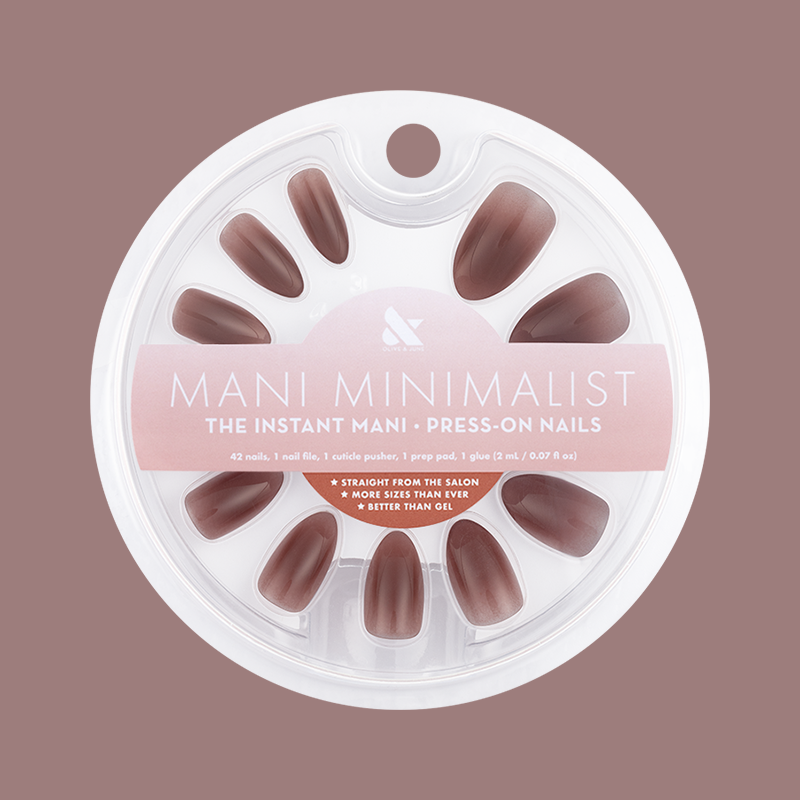 Chocolate Syrup Gradient - Press-On | Medium | Almond、mySite、solidvoid