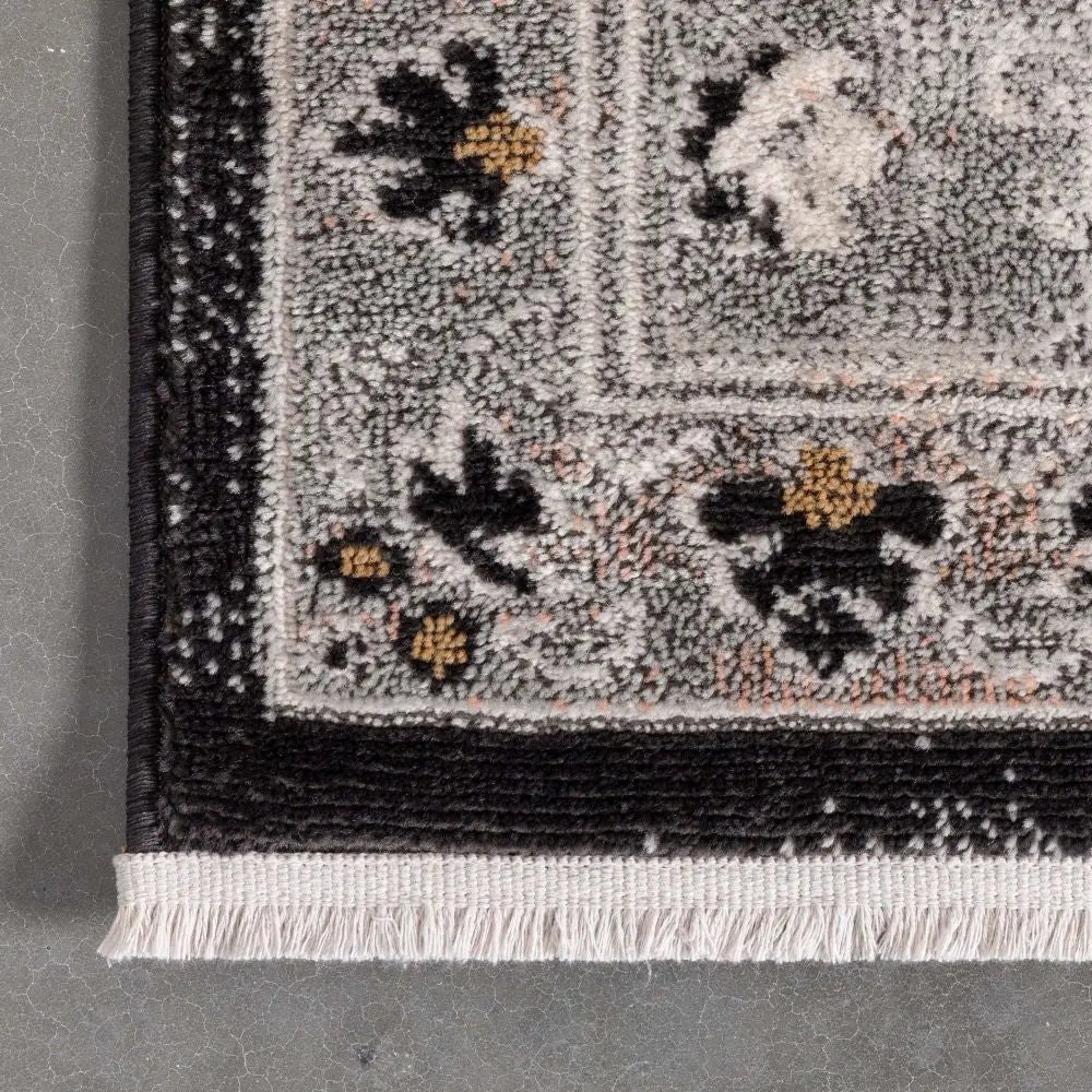 Julita Vintage Bohemian Aztec Tribal Black Rug、mySite、gigharbornorthrealestate