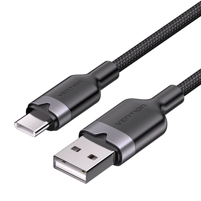 Vention USB 2.0 A Male to C Male 3A Cable Aluminum Alloy Type、mySite、fannypackpong