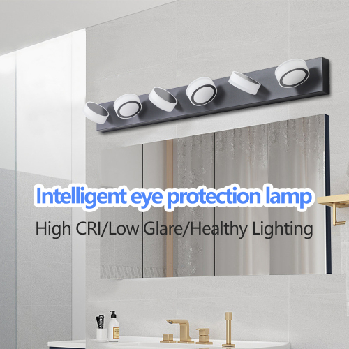 52" Modern 7-Light LED Vanity Light Fixture - Chrome Finish with Acrylic Light Shades - Energy-Efficient Bathroom Wall Sconce - Dimmable for Mirror, Shower, and Bathroom Decor、、eastwooduniform