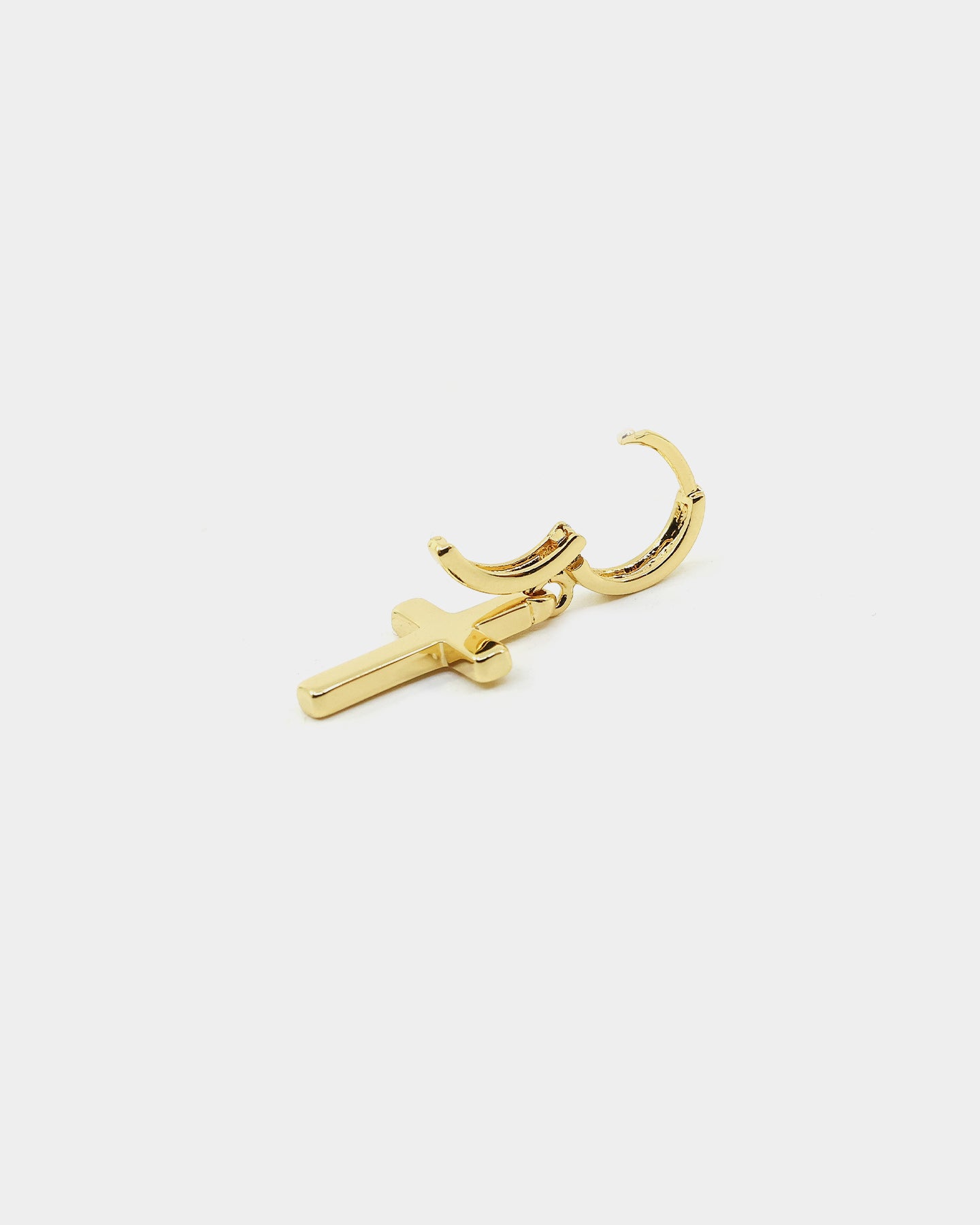 Saint Morta Mini Cross Earring Gold、mySite、zt4zffjzw