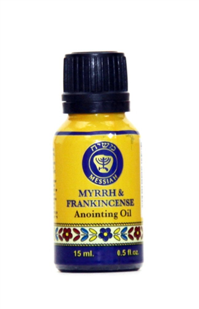  Frankincense and Myrrh anointing Oil from Ein Gedi in its new and amazing look Cobalt blue glass bottle - Anointing oil - 15ml ( 0.5 fl. oz. )、mySite、elrpsem3k