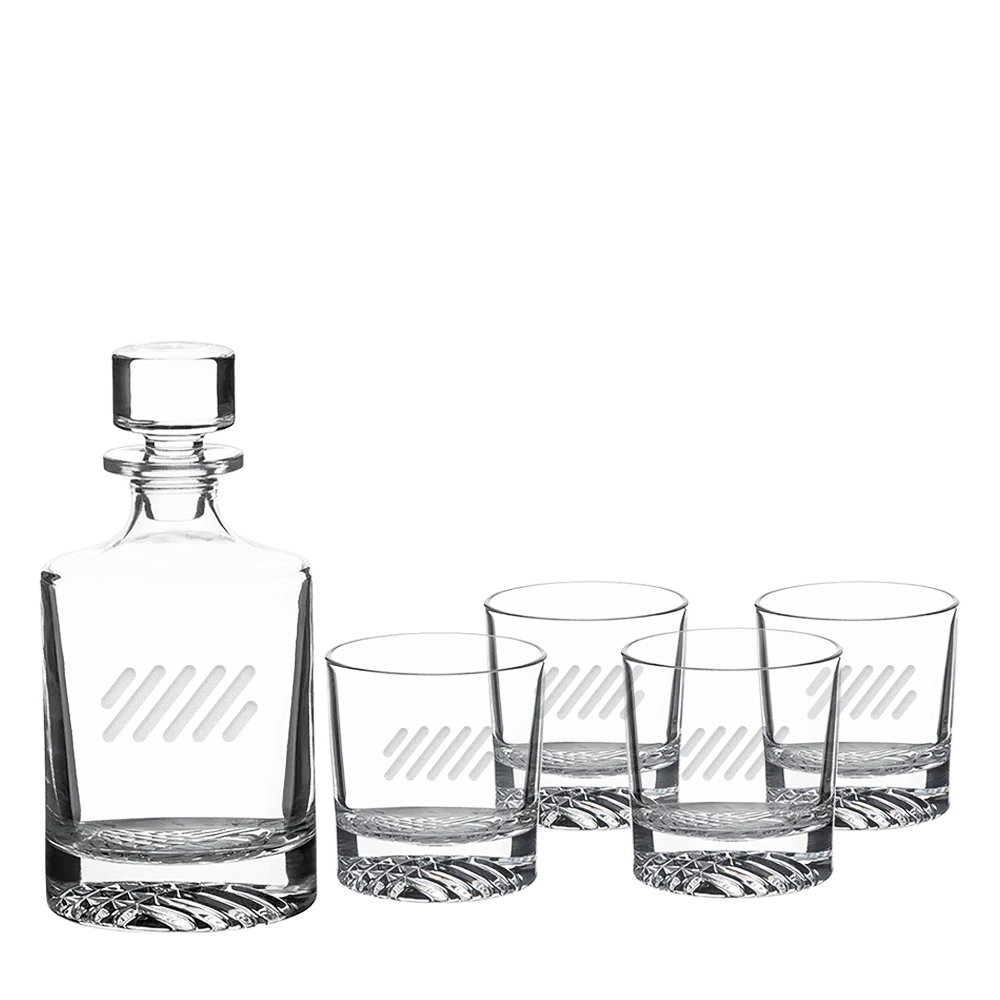 Polar Camel Glass Decanter Set with 9 oz Glasses and Gift Box、mySite、noshort