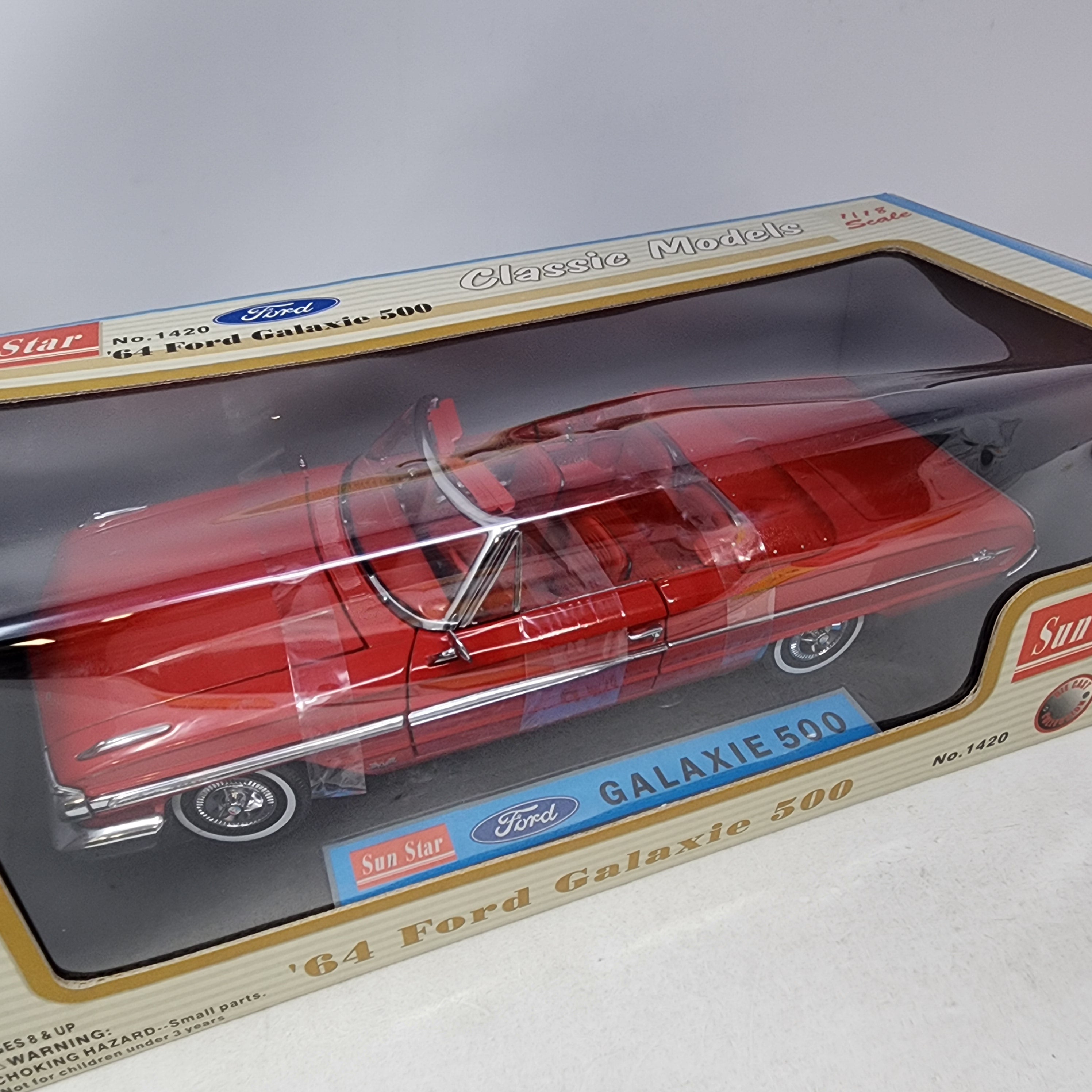 '64 Ford Galaxie 500 * RED * Sun Star 1/18 Scale Classic Models、mySite、hgirdovlk