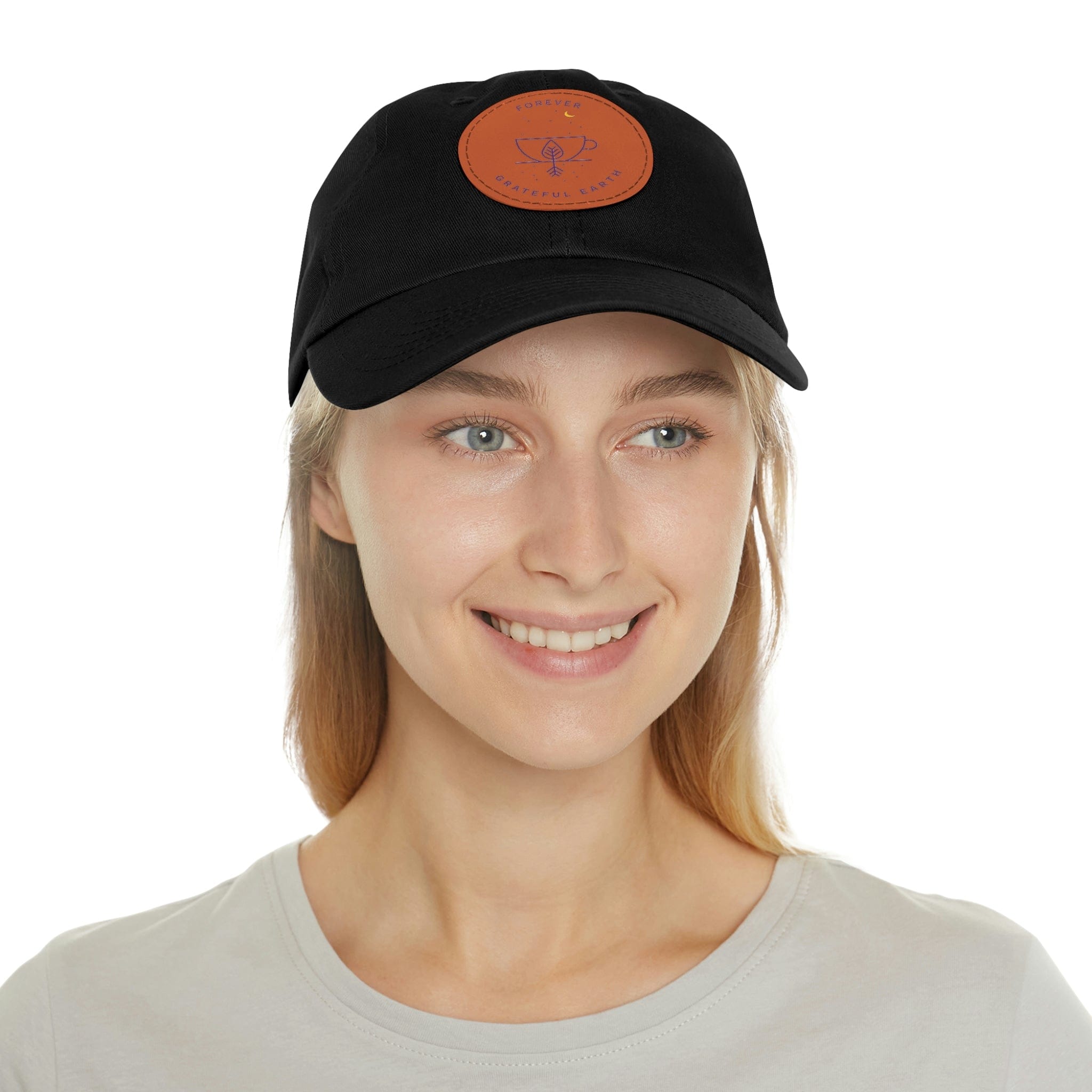 Dad Hat with Leather Patch (Round)、mySite、gigharbornorthrealestate
